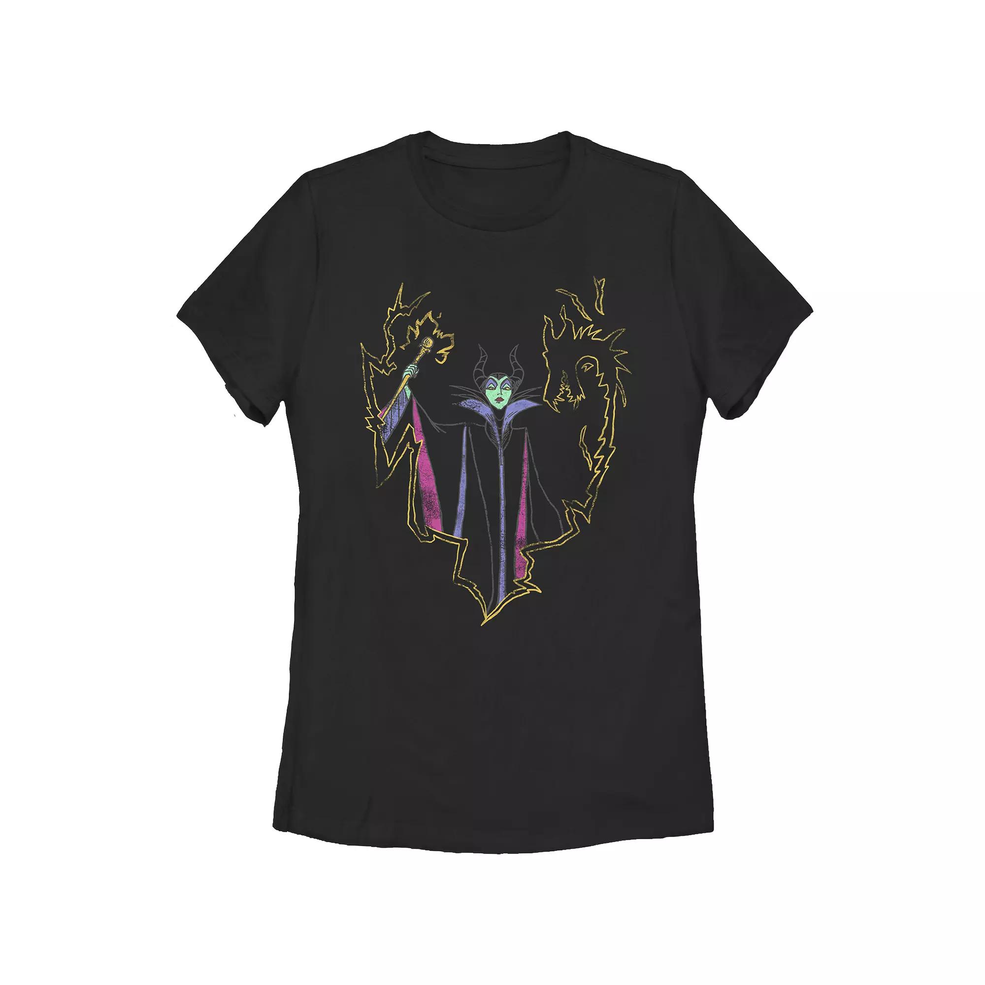 Disney Villains Sleeping Beauty Maleficent Casting Magic Juniors' Graphic Tee, Girl's,  Product Image
