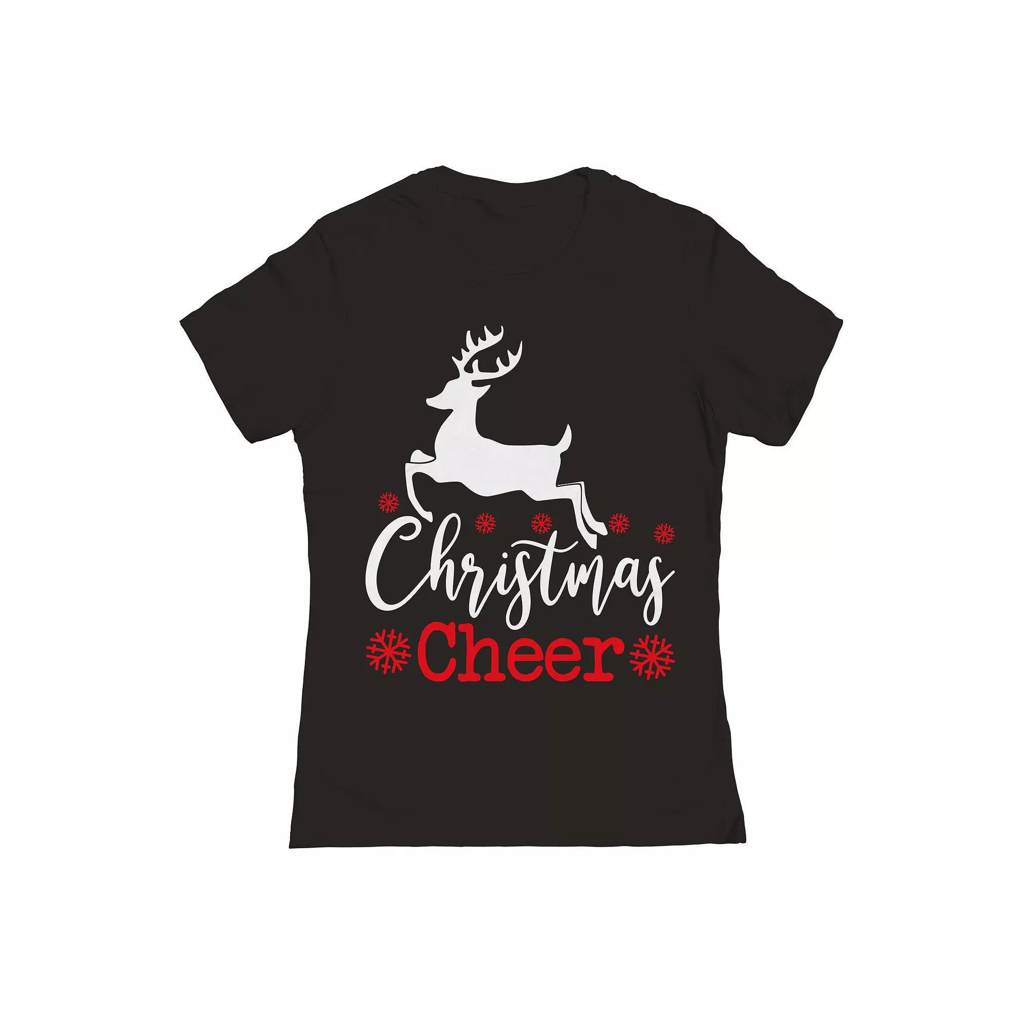 Junior's Christmas Cheer Graphic Tee, Women's,  Product Image