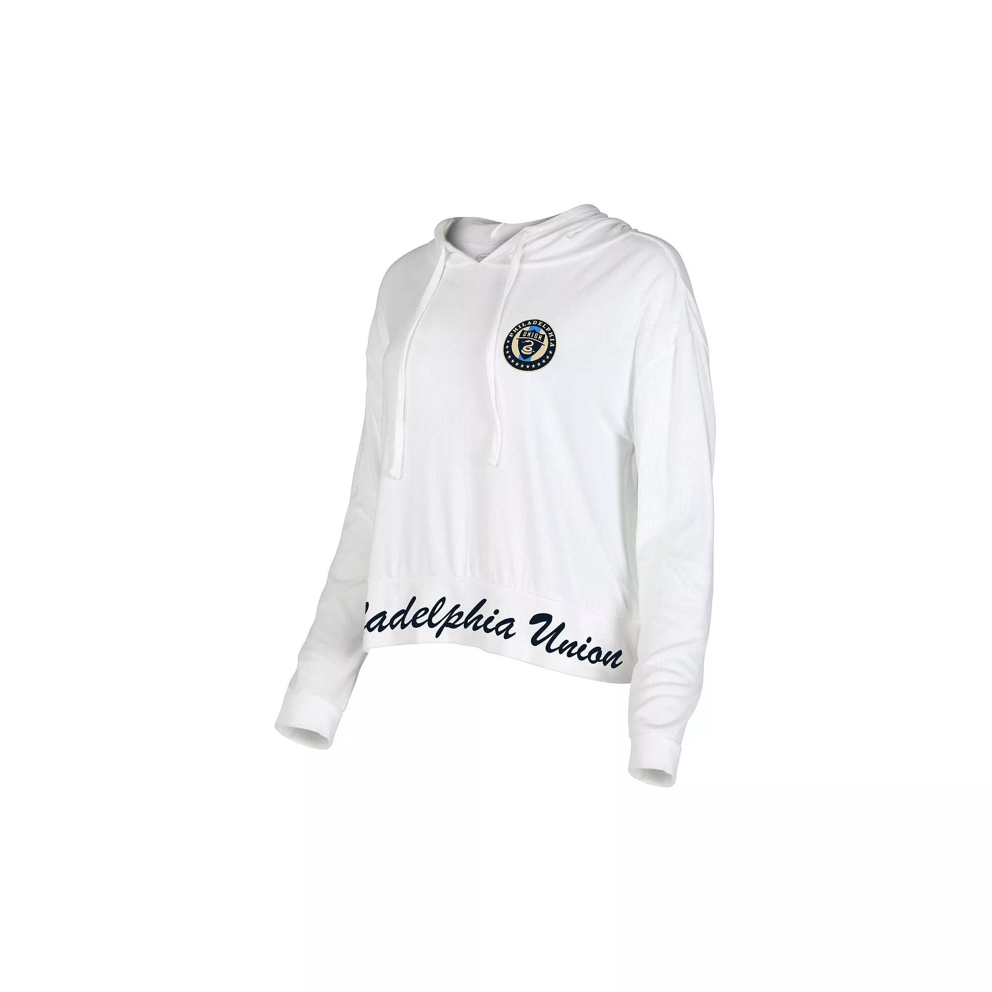 Women's Concepts Sport White Philadelphia Union Accord Hoodie Long Sleeve Top, Size: XL, Uni White Product Image