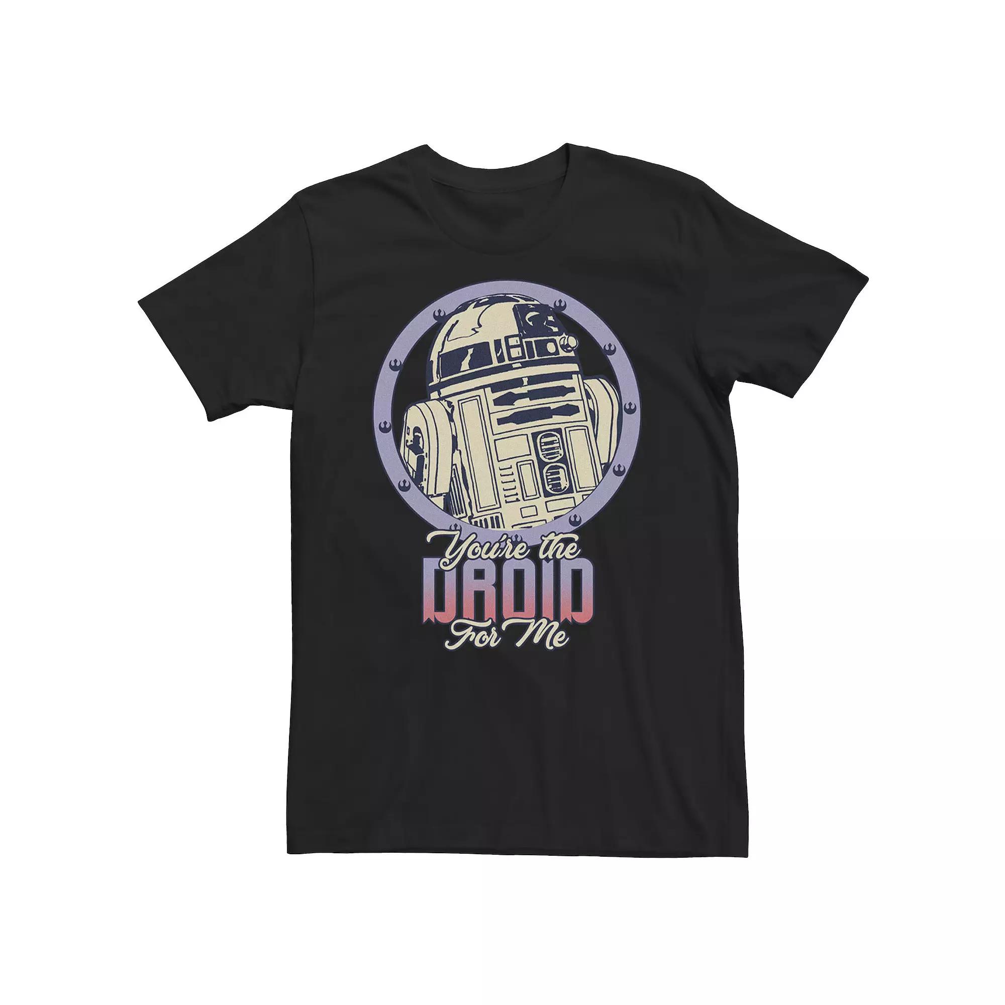 Big & Tall Star Wars R2-D2 Droid For Me Valentine's Tee, Men's, Size: XL Tall, Black Product Image