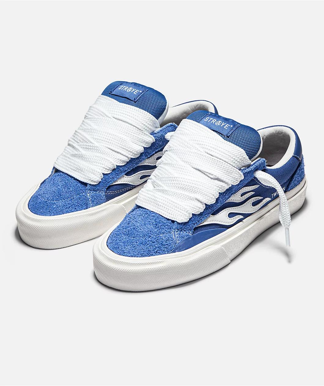 Straye Dixon Logan Puff Blue & White Skate Shoes Product Image