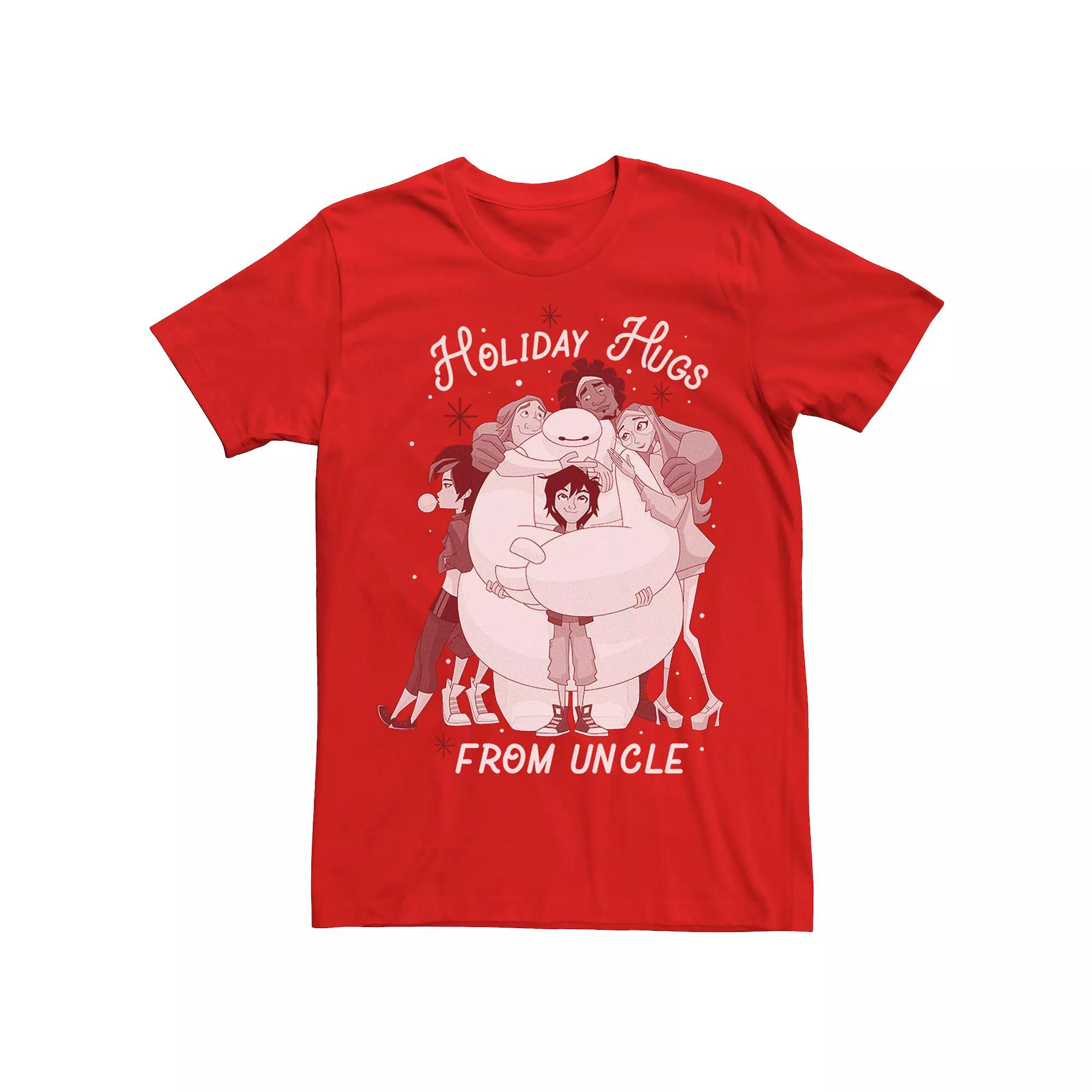 Disney's Big Hero 6 Holiday Hugs From Uncle Men's Tee,  Product Image