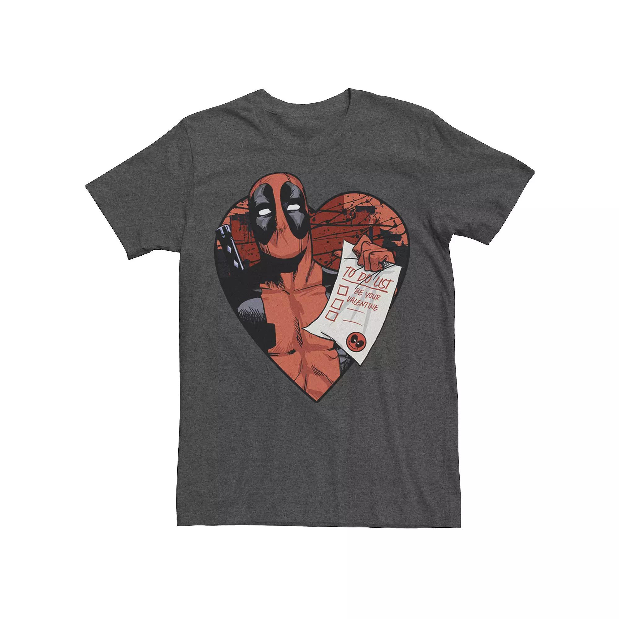 Big & Tall Marvel Deadpool To Do List You Valentine's Tee, Men's,  Product Image