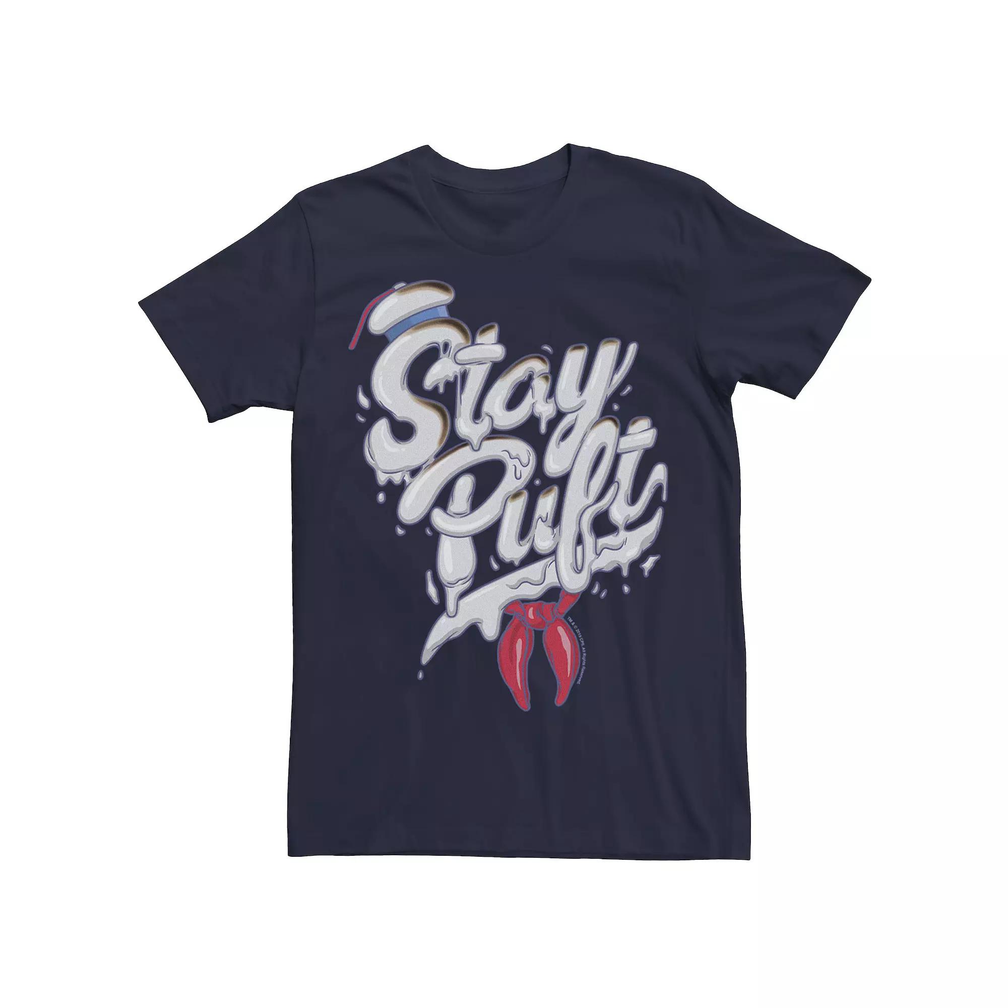 Men's Ghostbusters Stay Puft Marshmallow Man Style Font Tee,  Product Image