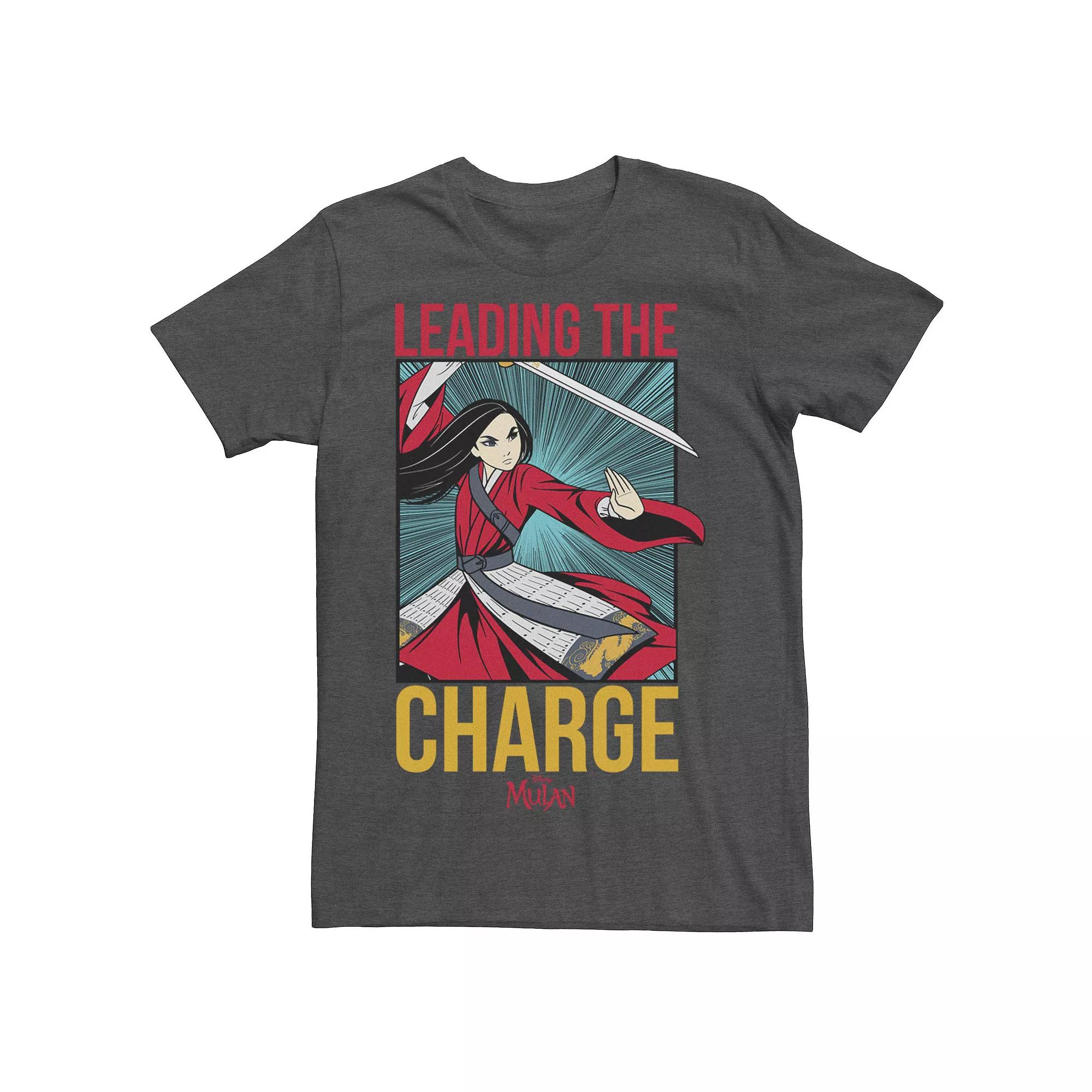 Disney's Mulan Live Action Leading The Charge Comic Portrait Men's Tee,  Product Image