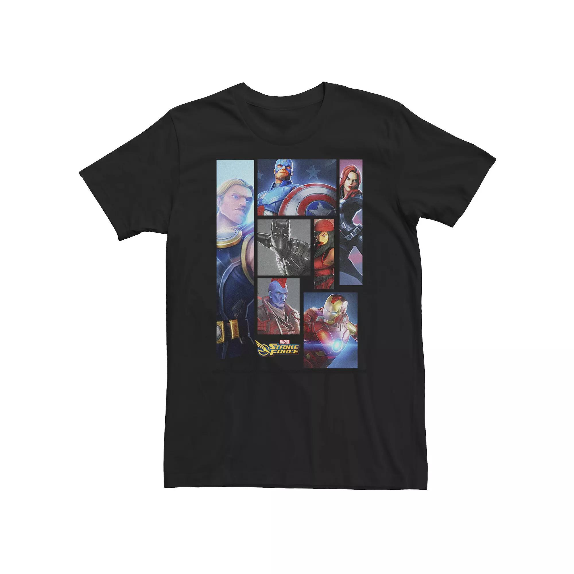 Big & Tall Marvel Strike Force Hero Portrait Panels Tee, Men's,  Product Image