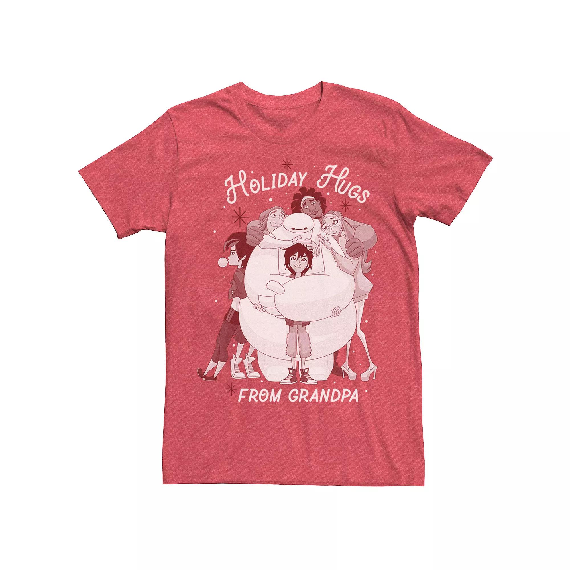 Disney's Big Hero 6 Holiday Hugs From Grandpa Men's Tee,  Product Image