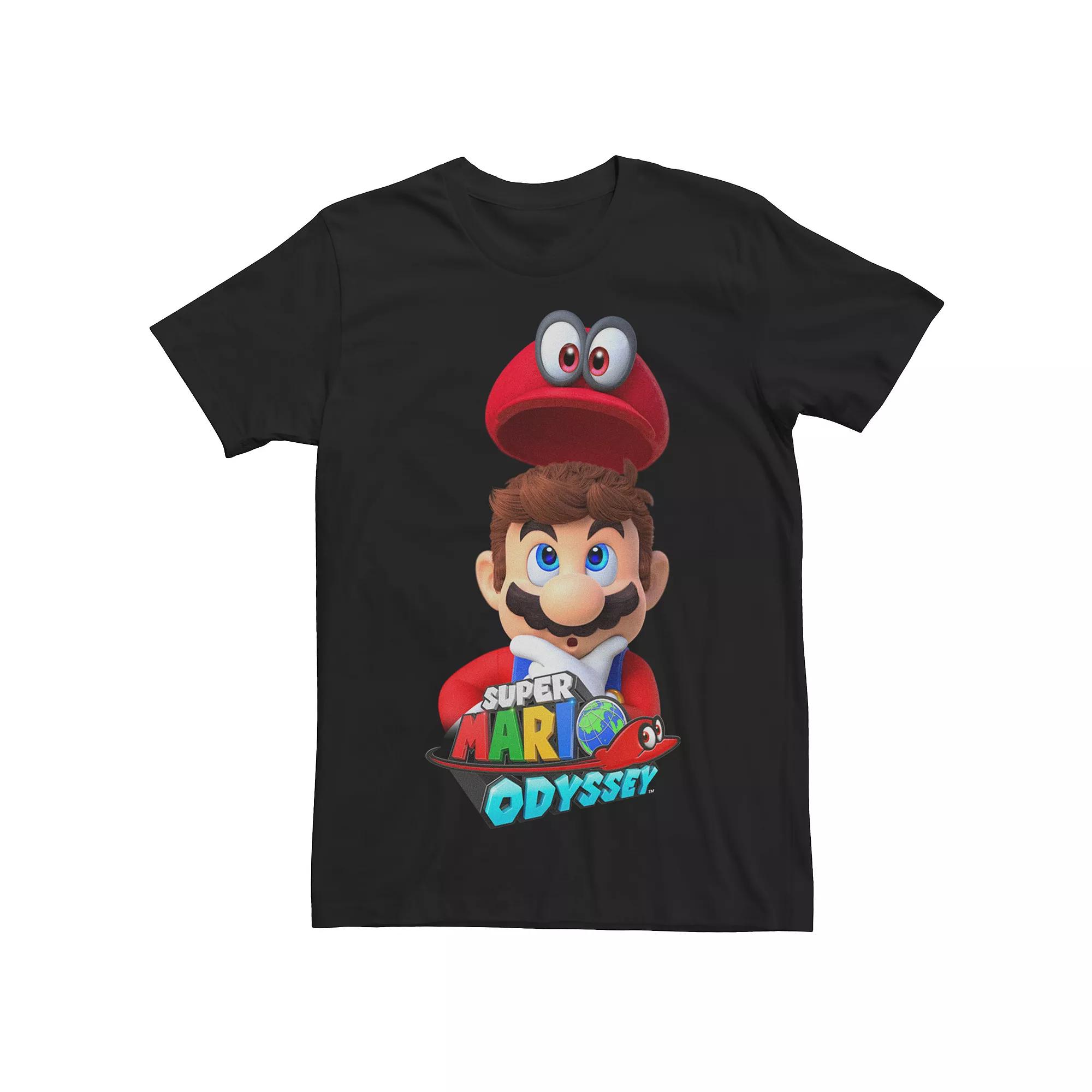 Men's Super Mario Odyssey Poster Tee, Size: Medium, Black Product Image