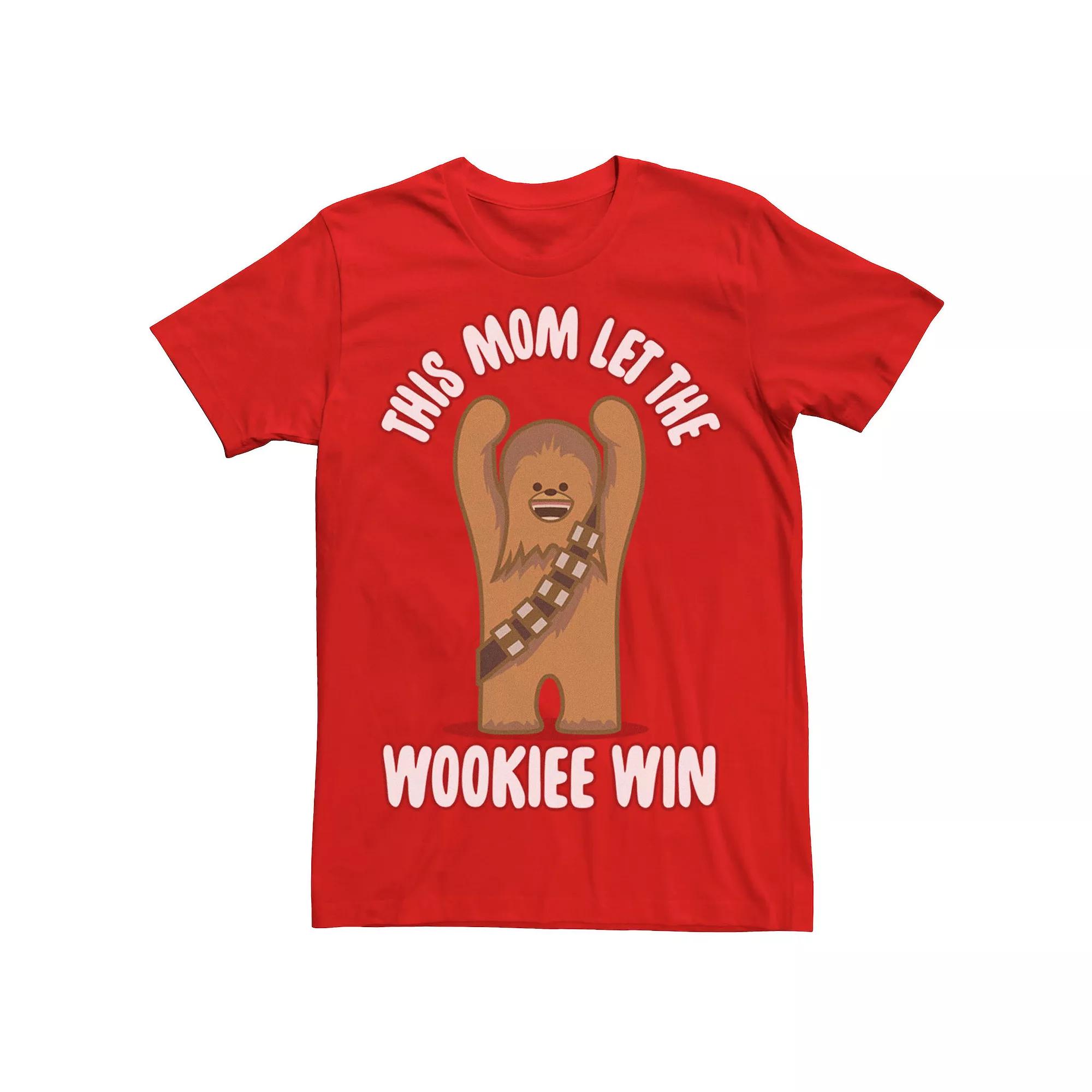 Men's Star Wars This Mom Let The Wookie Win Kawaii Tee,  Product Image