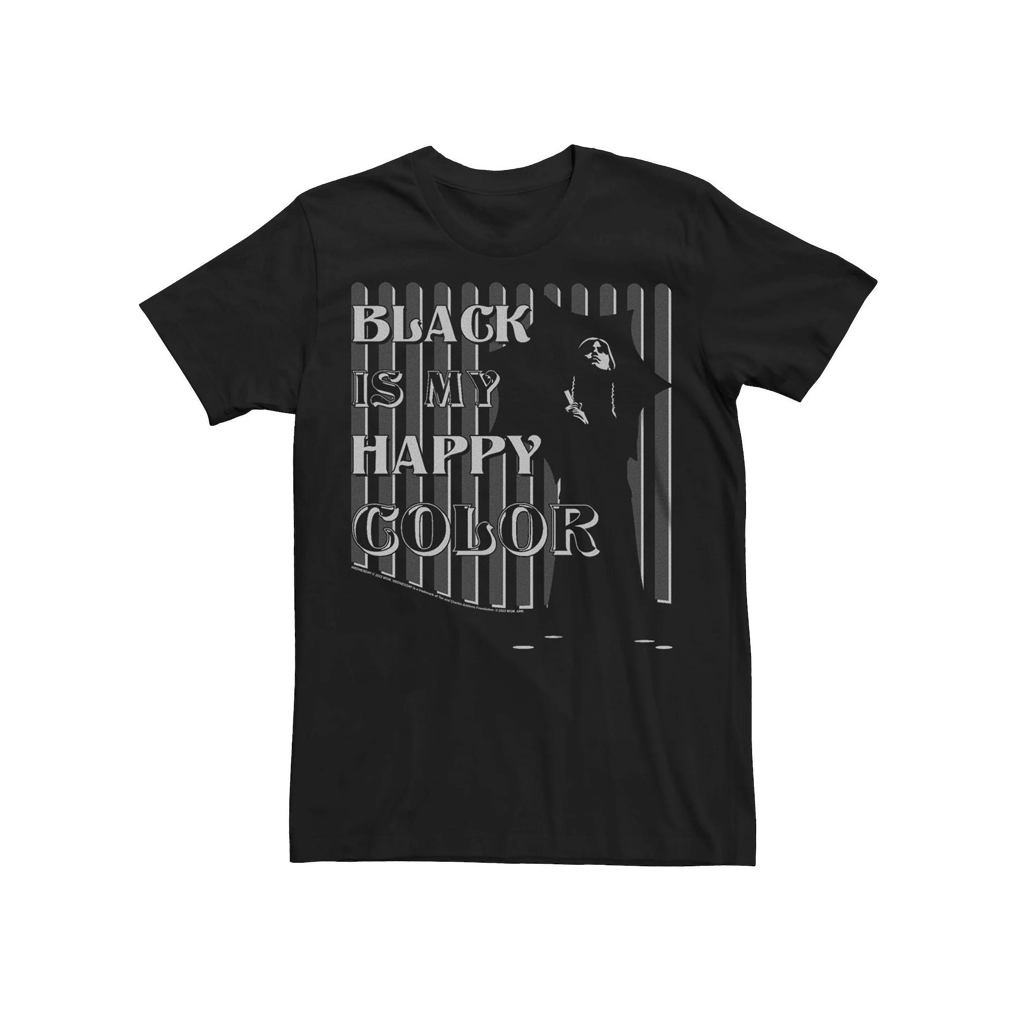 Men's Wednesday Black Is My Happy Color Tee,  Product Image