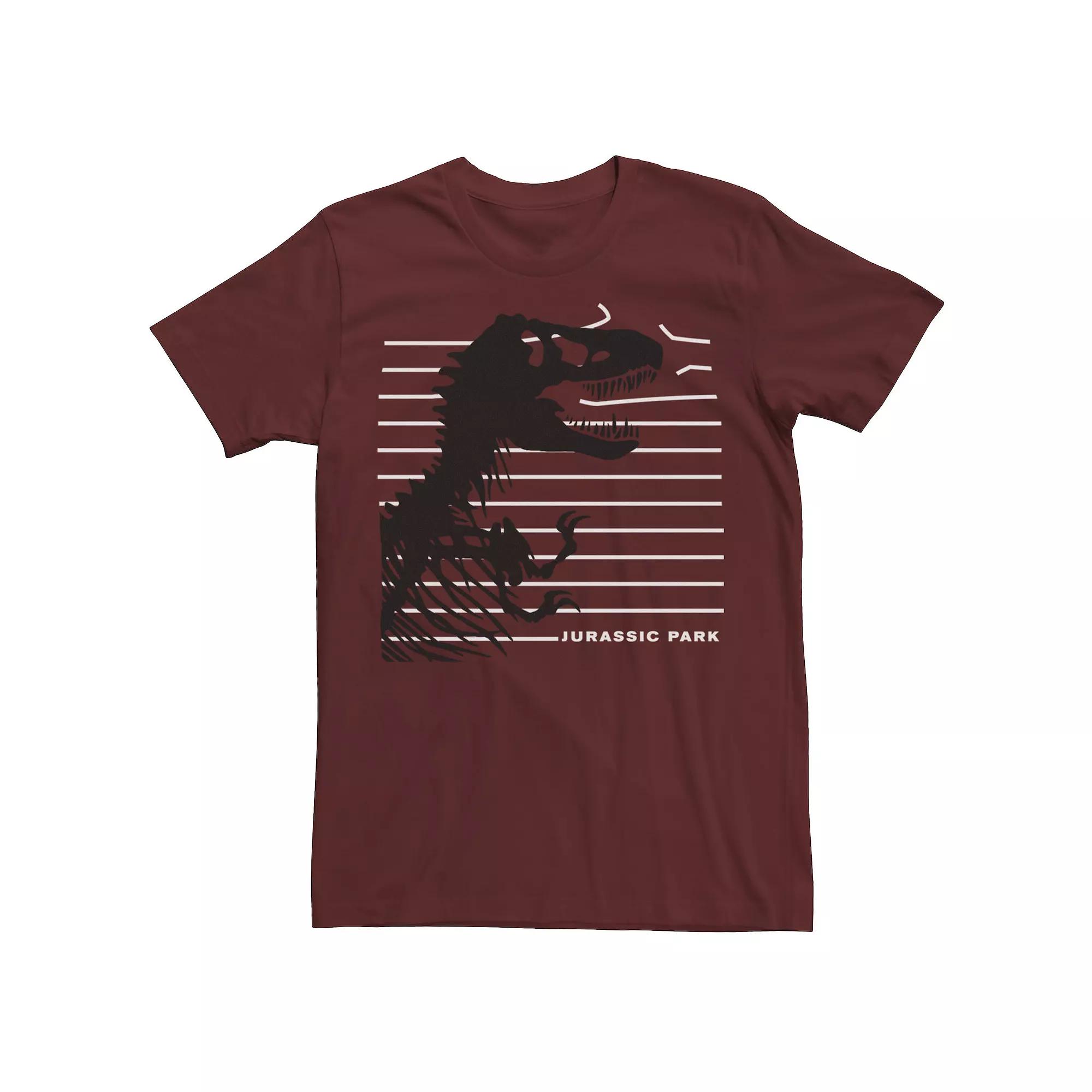 Men's Jurassic Park T-Rex Skeleton Fence Breakthrough Tee,  Product Image