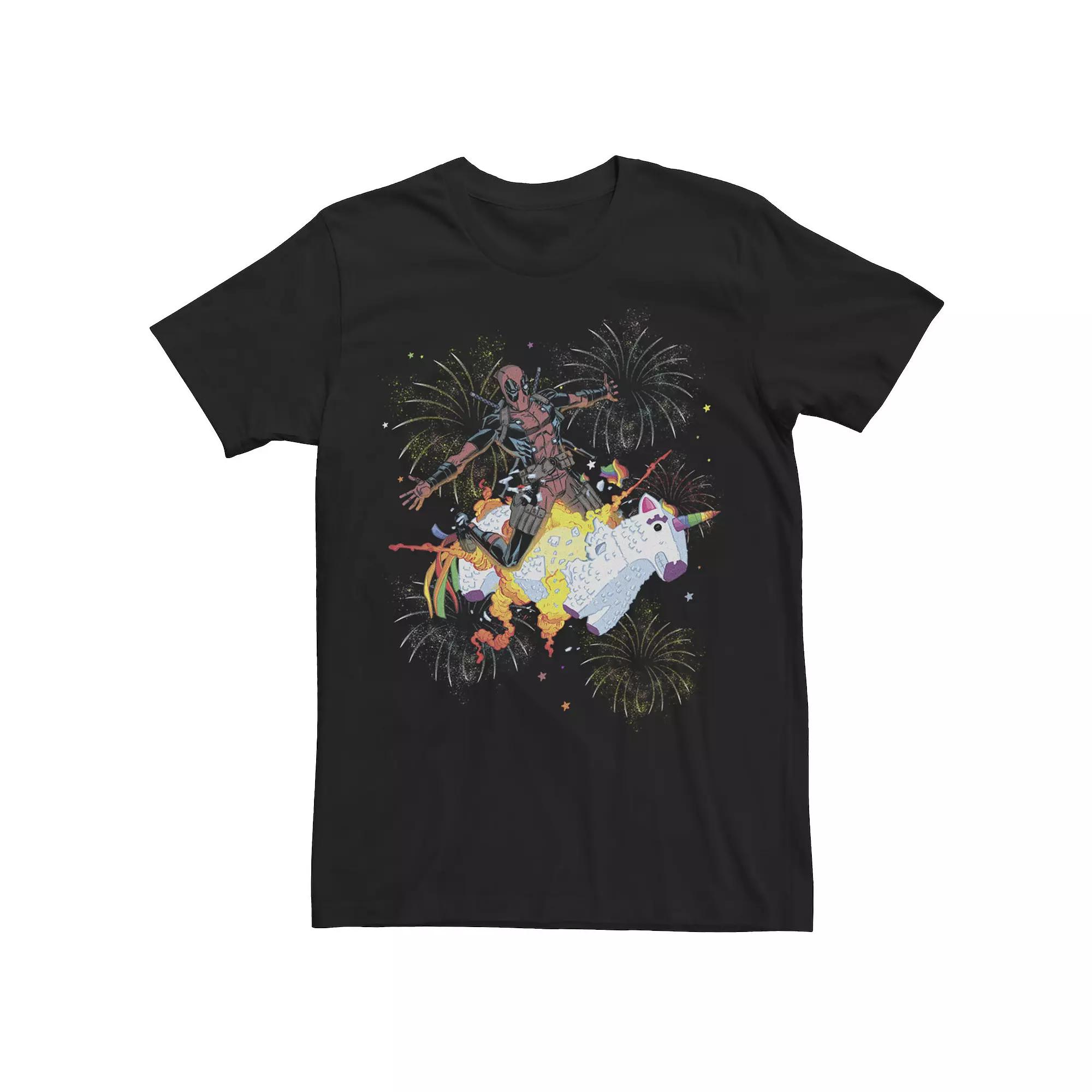 Men's Marvel Deadpool Unicorn Explosion Portrait Tee,  Product Image