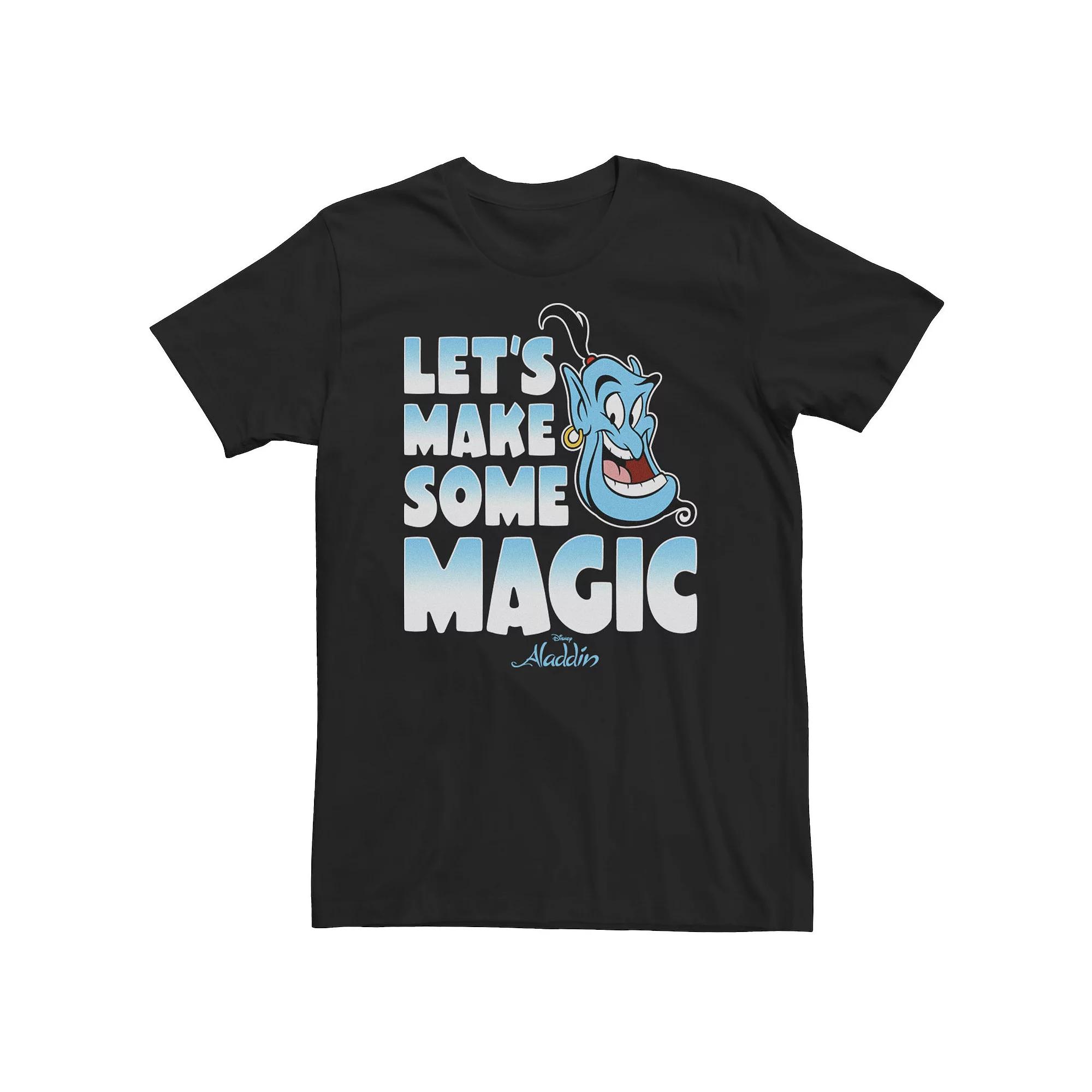 Big & Tall Disney Aladdin Genie Let's Make Some Magic Gradient Text Tee, Men's,  Product Image