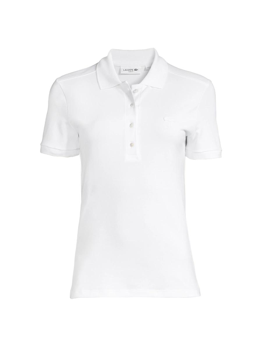 Womens Embroidered Logo Pique Polo Size 0 Product Image