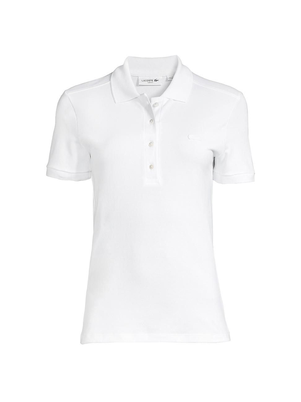 Womens Embroidered Logo Pique Polo Size 0 Product Image