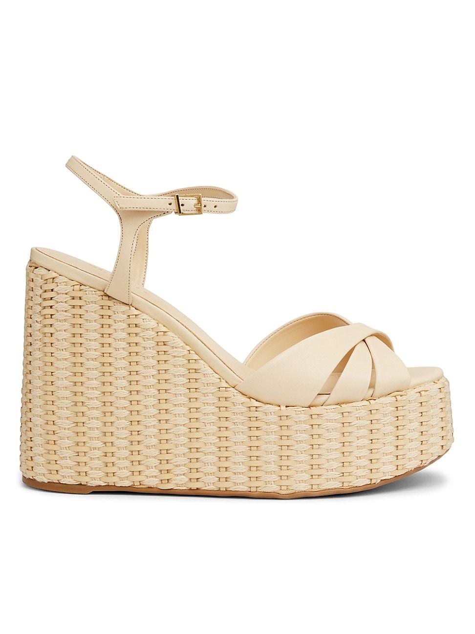 Womens Keefa 125MM Leather Platform Wedge Sandals Product Image