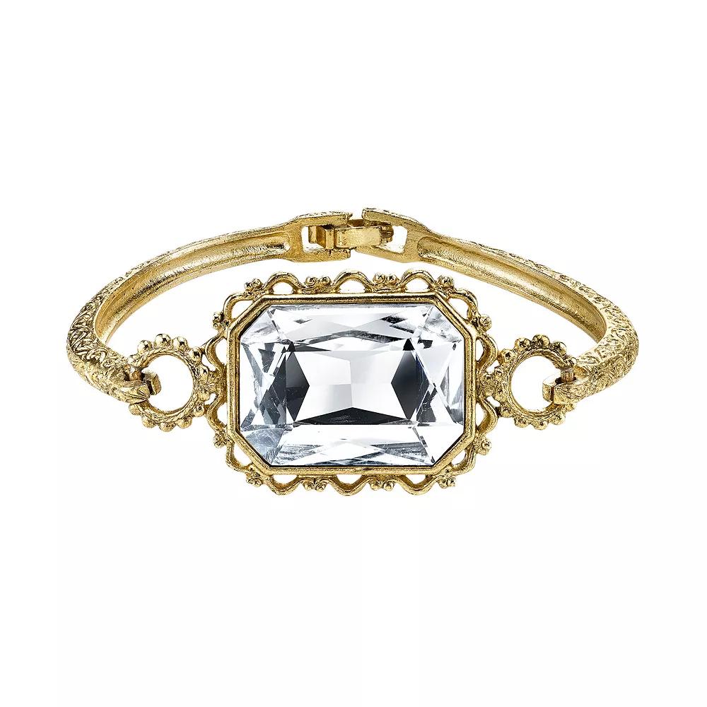 1928 Rectangle Filigree Bracelet, Womens Silver Tone Product Image