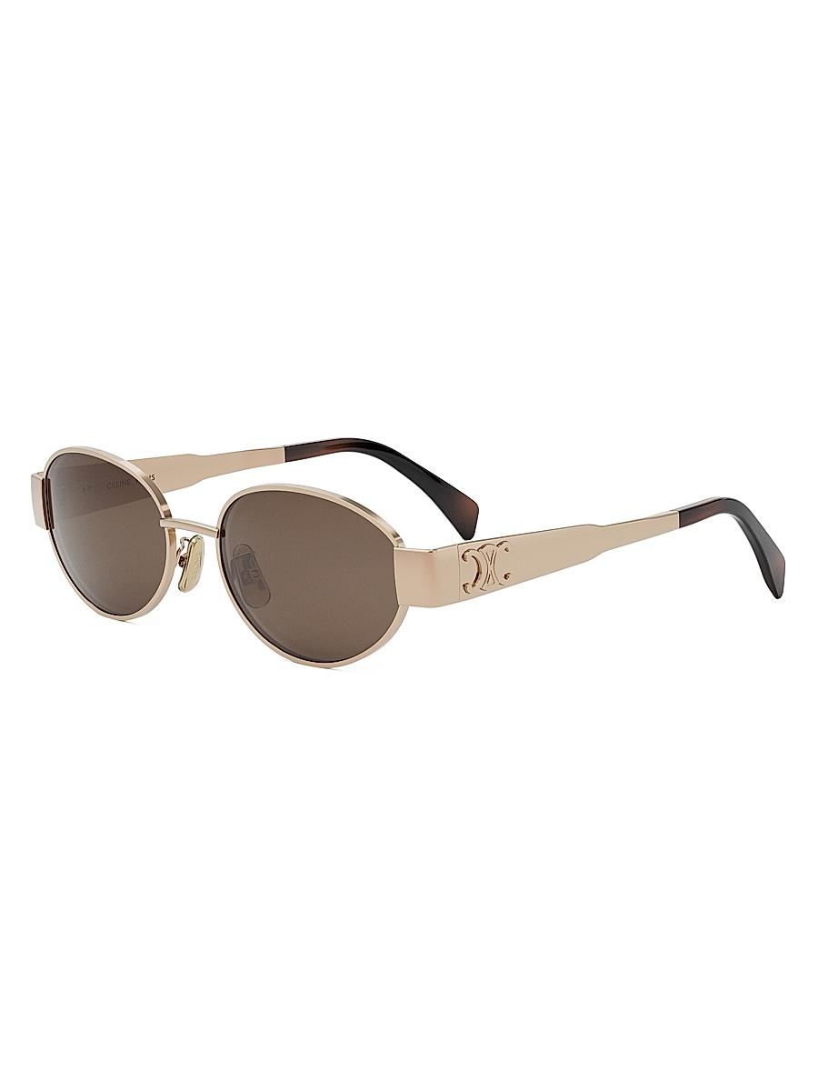 Black-acetate sunglasses with gold-tone hinges Product Image
