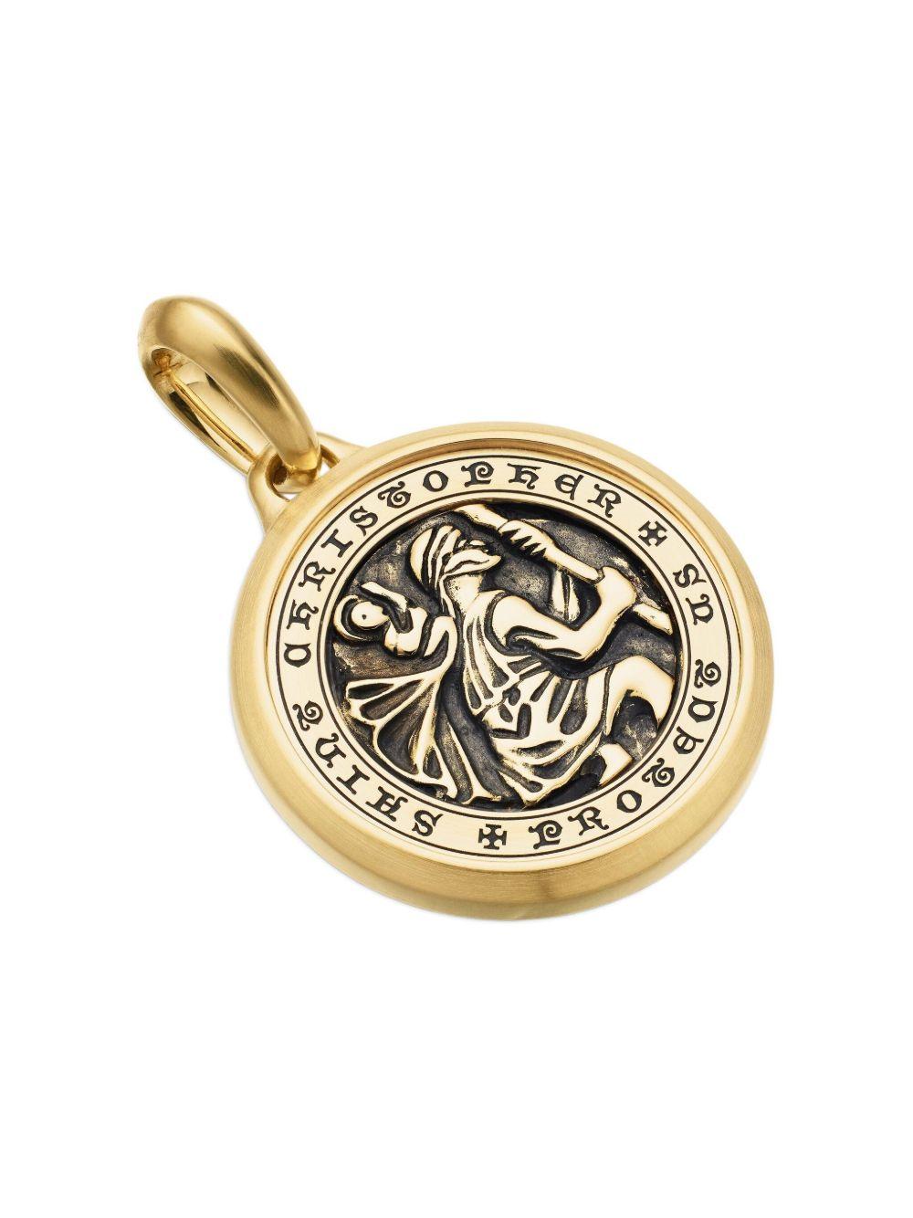 18kt yellow gold St. Christopher amulet (34.5mm) Product Image