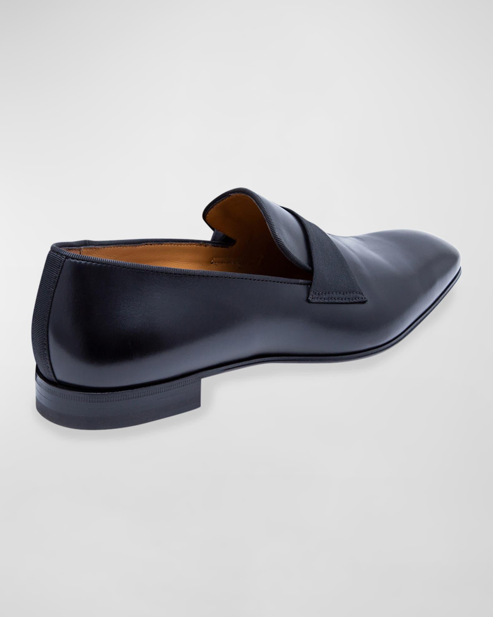 Mens Thorne Pebble-Grained Leather Penny Loafers Product Image