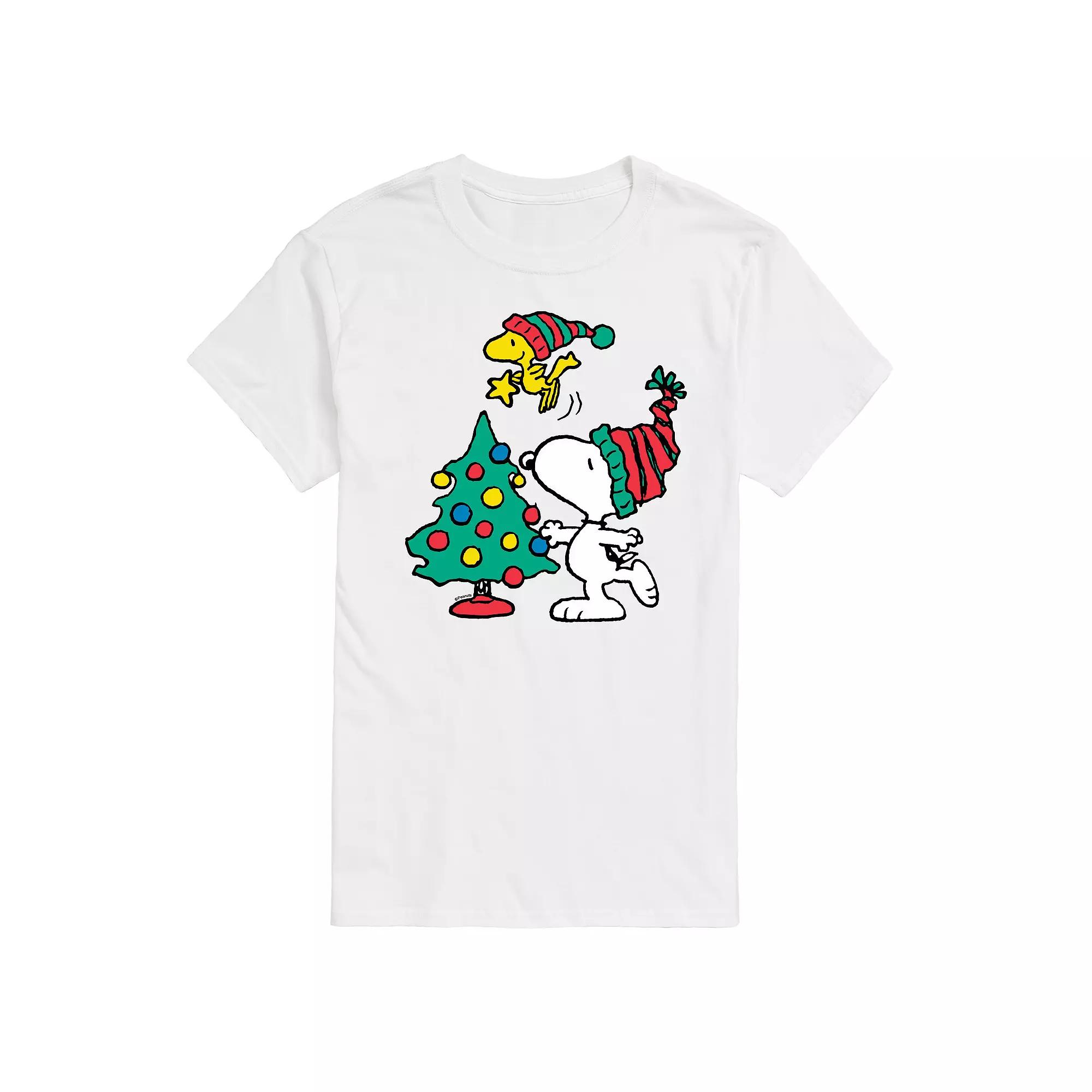 Big & Tall Peanuts Snoopy & Woodstock Tree Graphic Tee, Men's,  Product Image