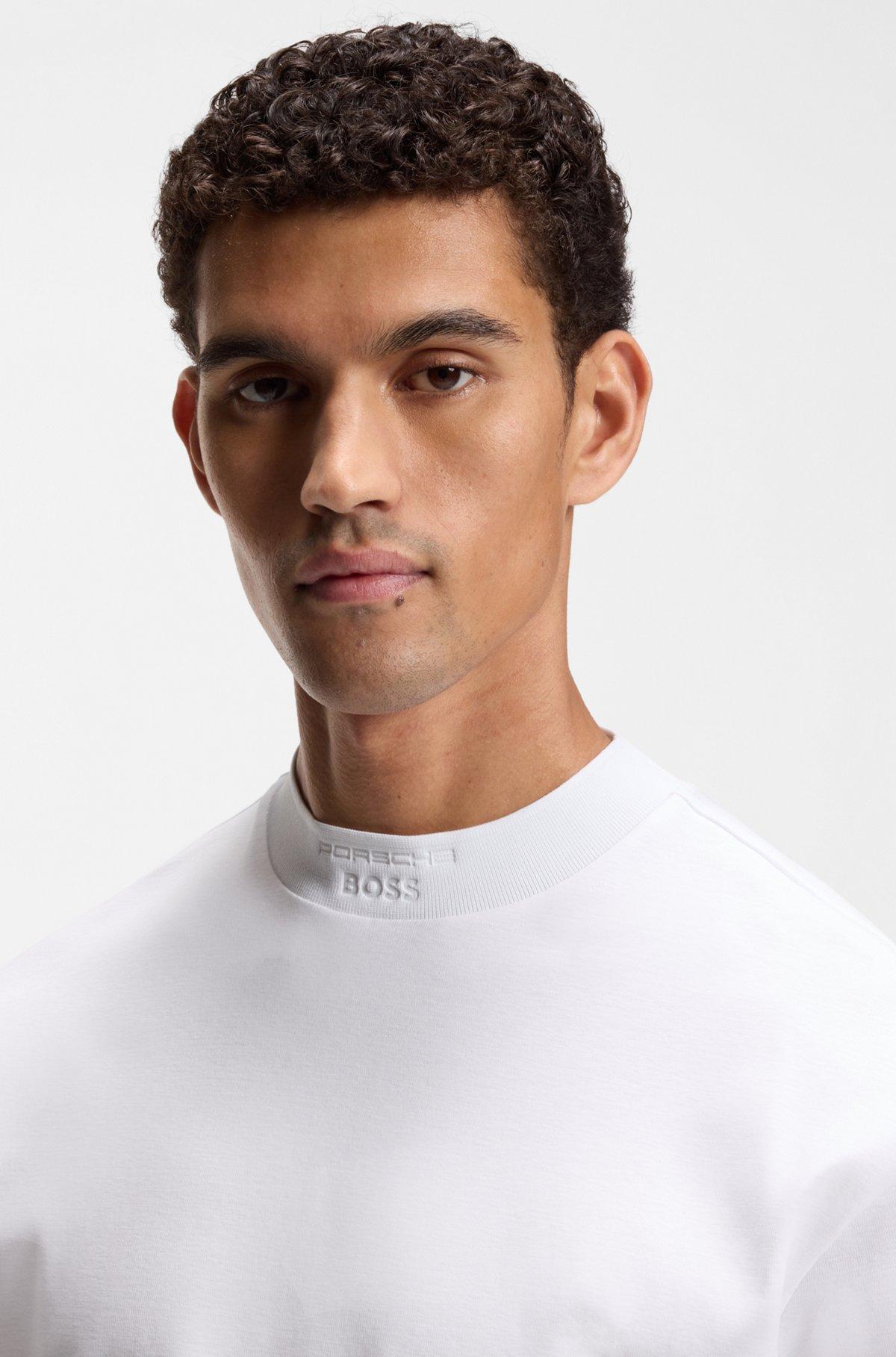 Porsche x BOSS relaxed-fit T-shirt with logo collar Product Image