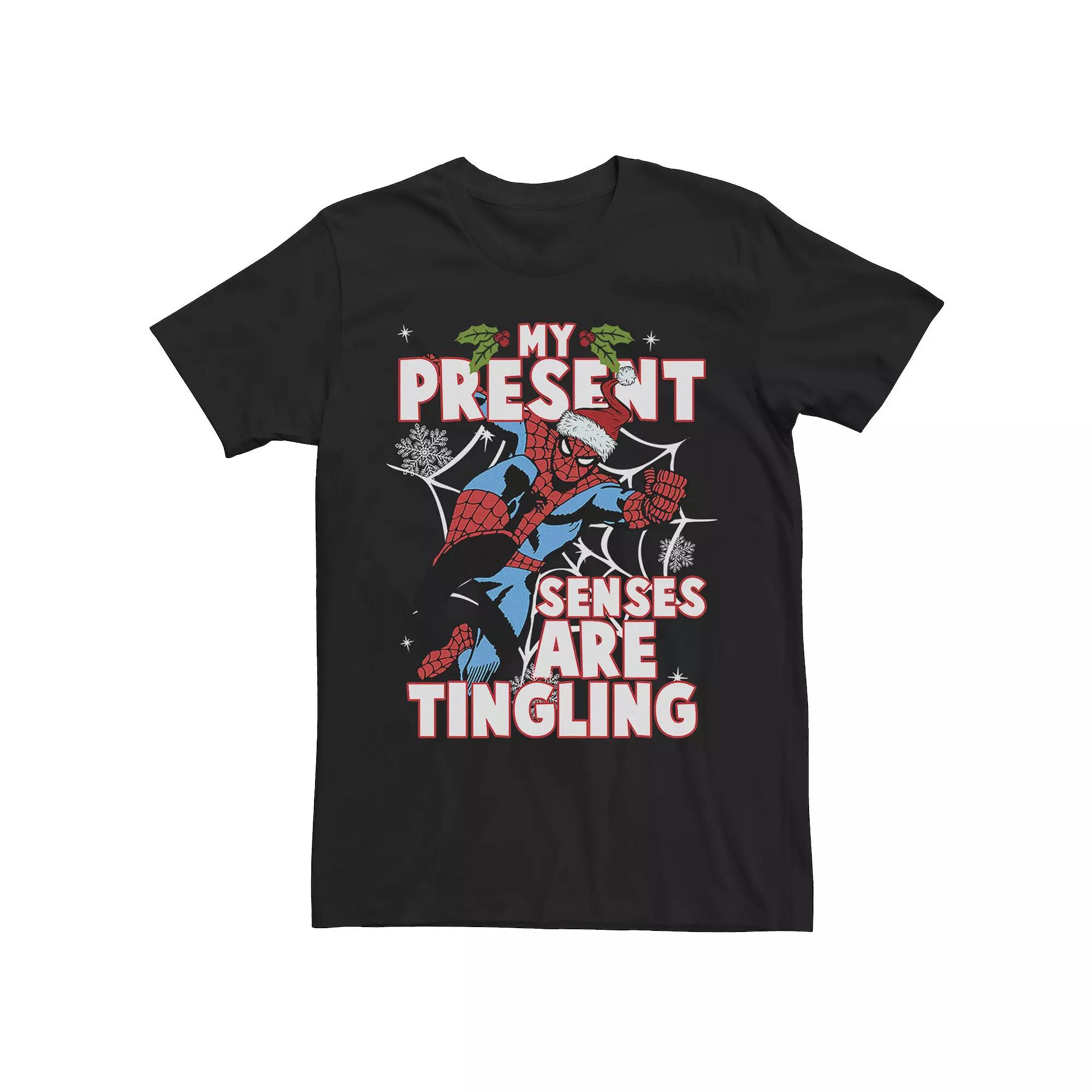 Men's Marvel Spider-Man Present Senses Are Tingling Tee,  Product Image