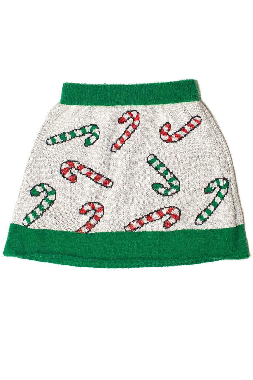 Christmas Candy Cane Sweater Skirt Product Image