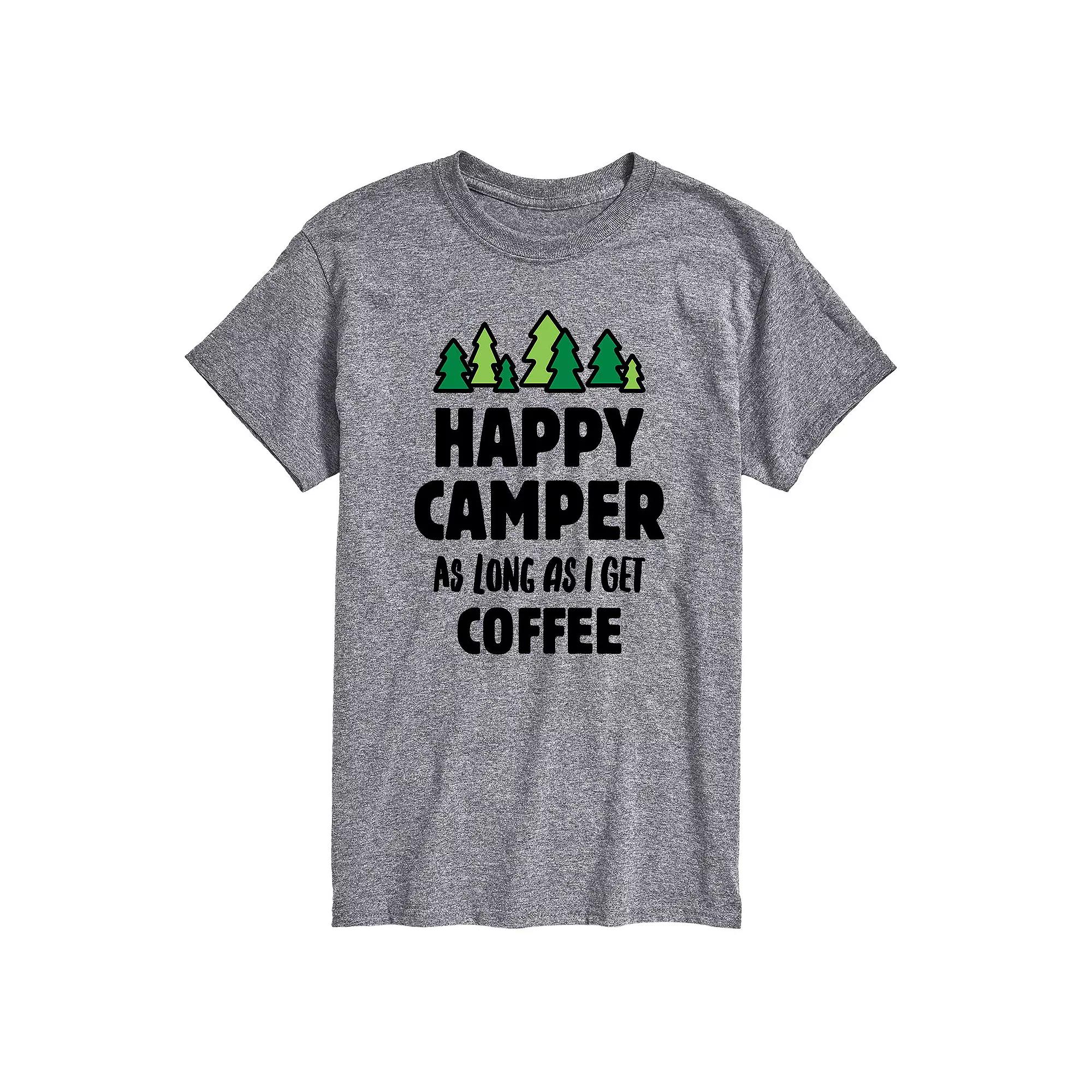 Big & Tall Happy Camper Coffee Graphic Tee, Men's,  Product Image