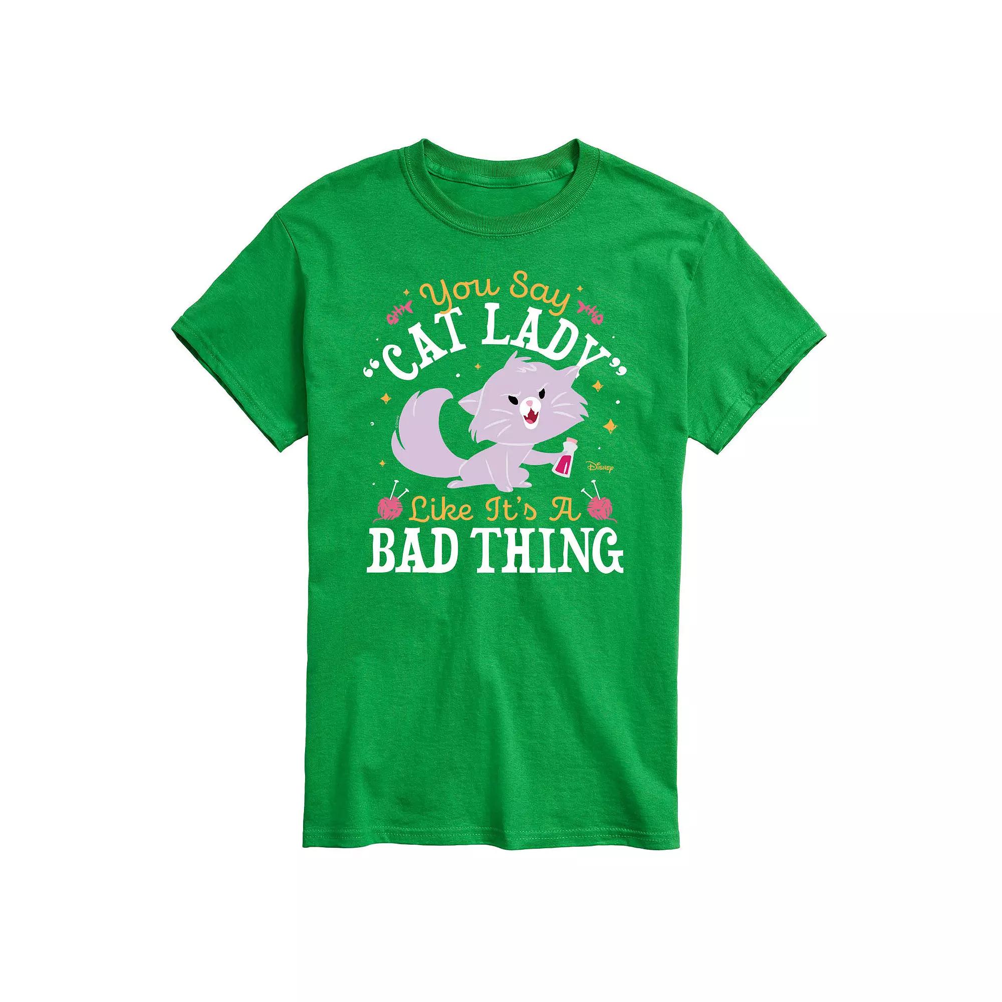 Disney's The Aristocats Men's Cat Lady Like Its a Bad Thing Graphic Tee,  Product Image