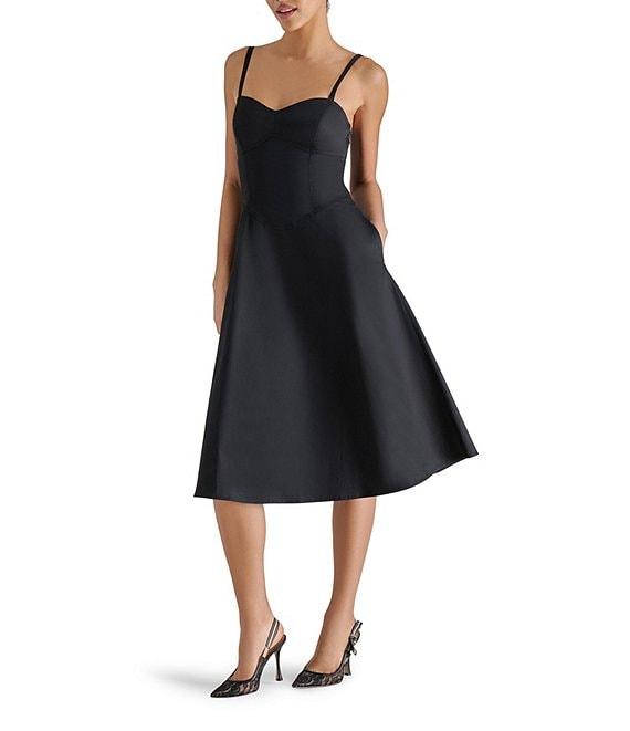 Steve Madden Sweetheart Neck Aster Midi Dress Product Image