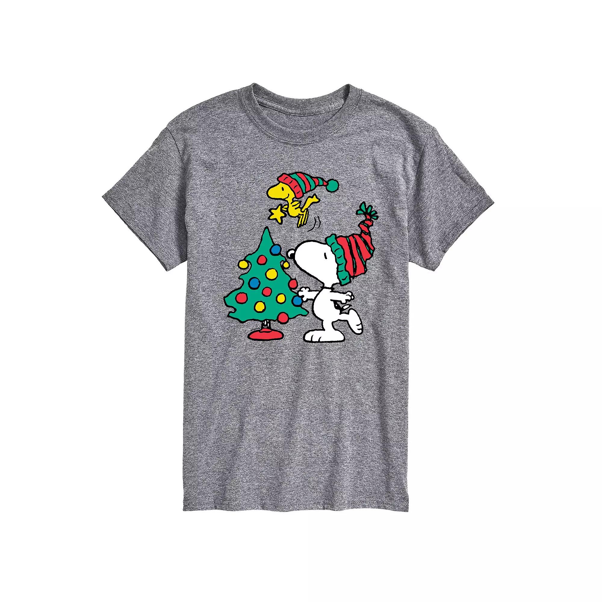Big & Tall Peanuts Snoopy & Woodstock Tree Graphic Tee, Men's,  Product Image