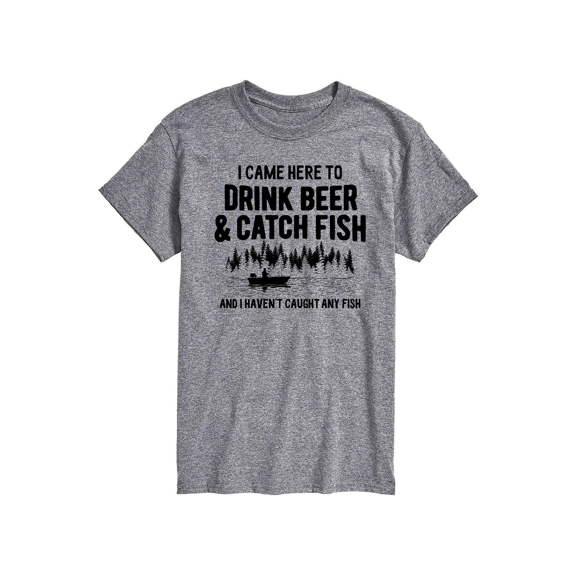 Men's Drink Beer And Catch Fish Graphic Tee,  Product Image
