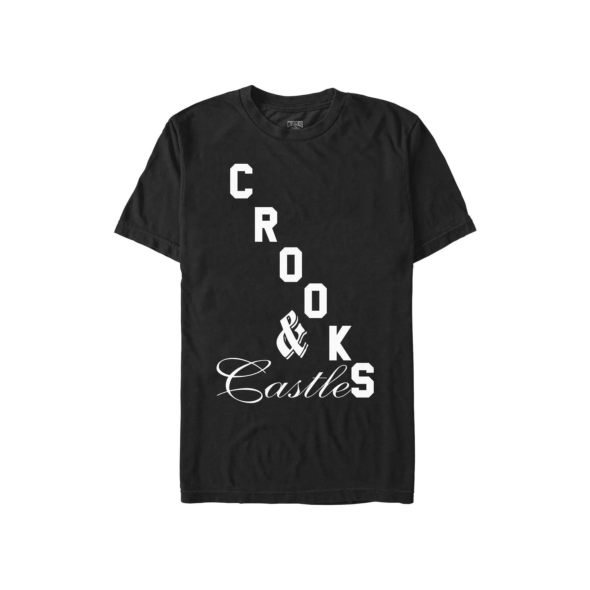Men's Crooks And Castle Mixed Font Title Logo Graphic Tee,  Product Image