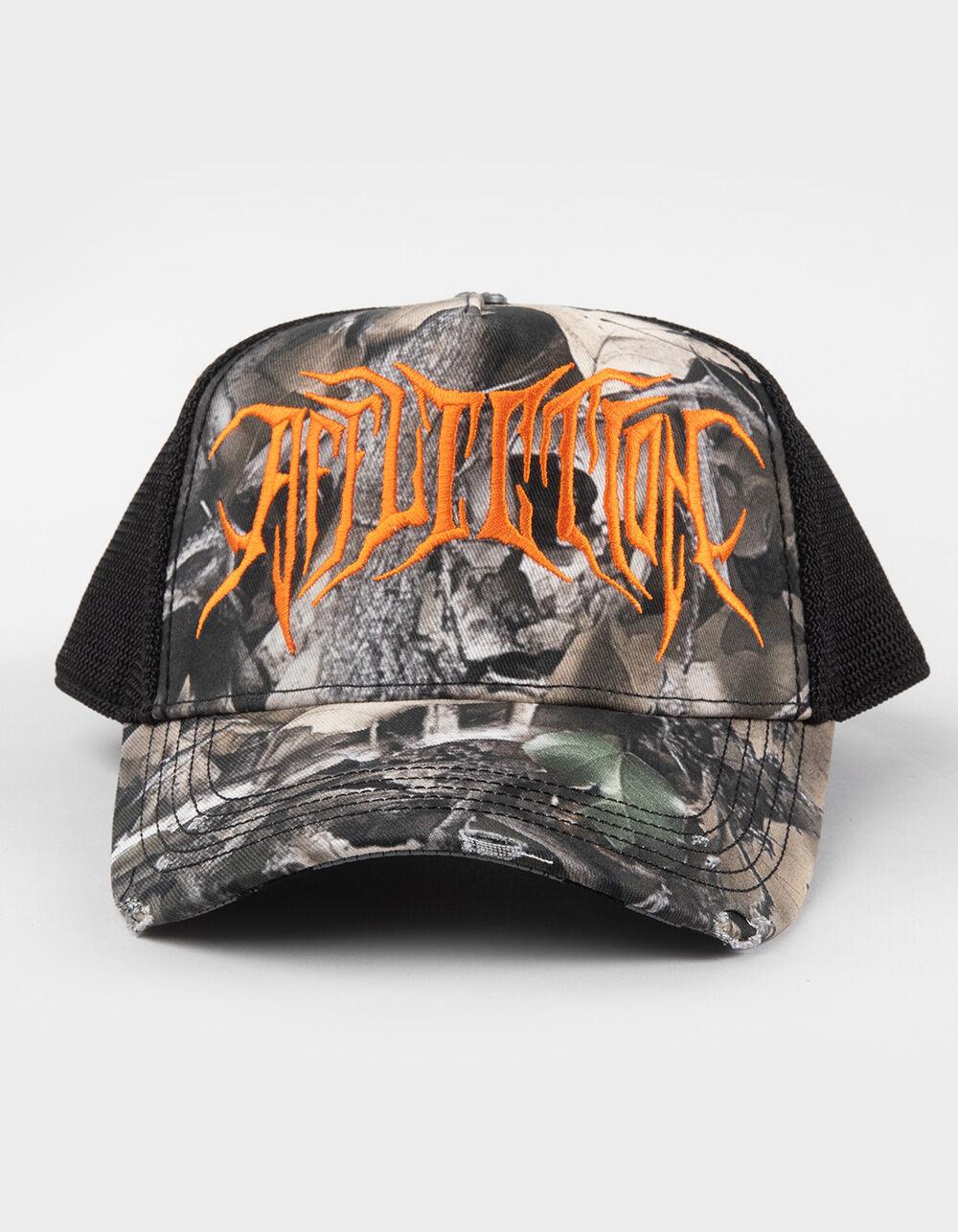 AFFLICTION Skull Tree Trucker Hat - CAMO KHAKI Product Image