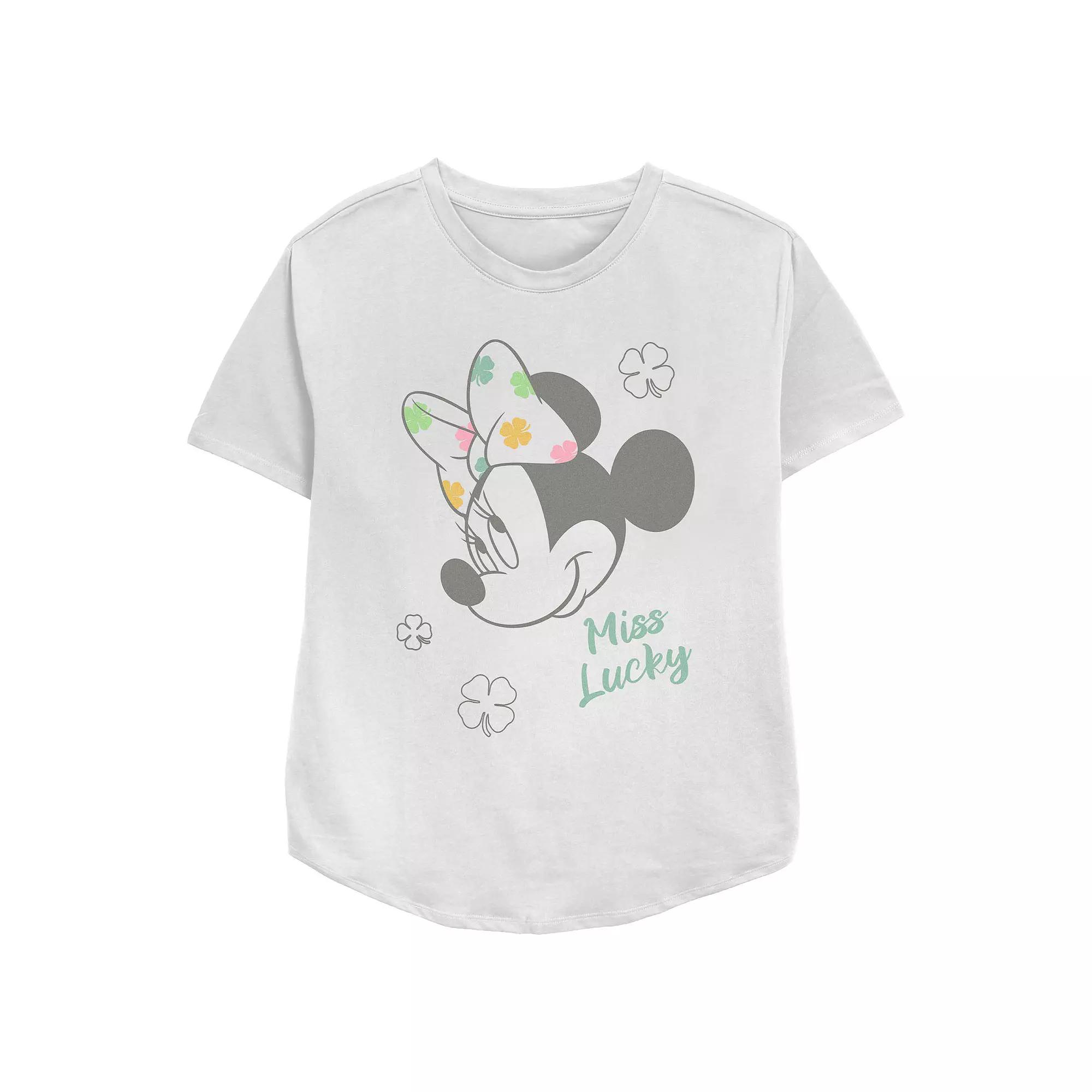 Disney's Minnie Mouse Miss Lucky Women's Relaxed Fit Graphic Tee,  Product Image