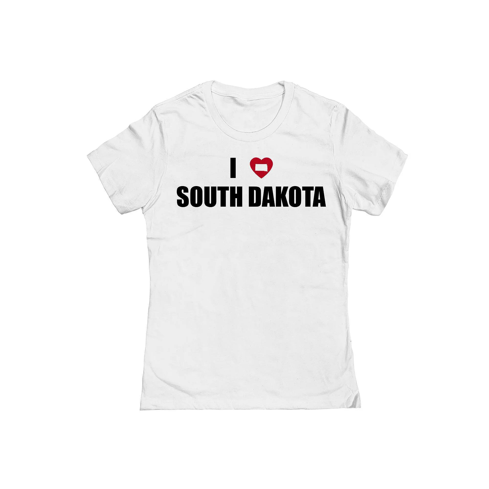 Junior's I Heart South Dakota Graphic Tee, Women's,  Product Image