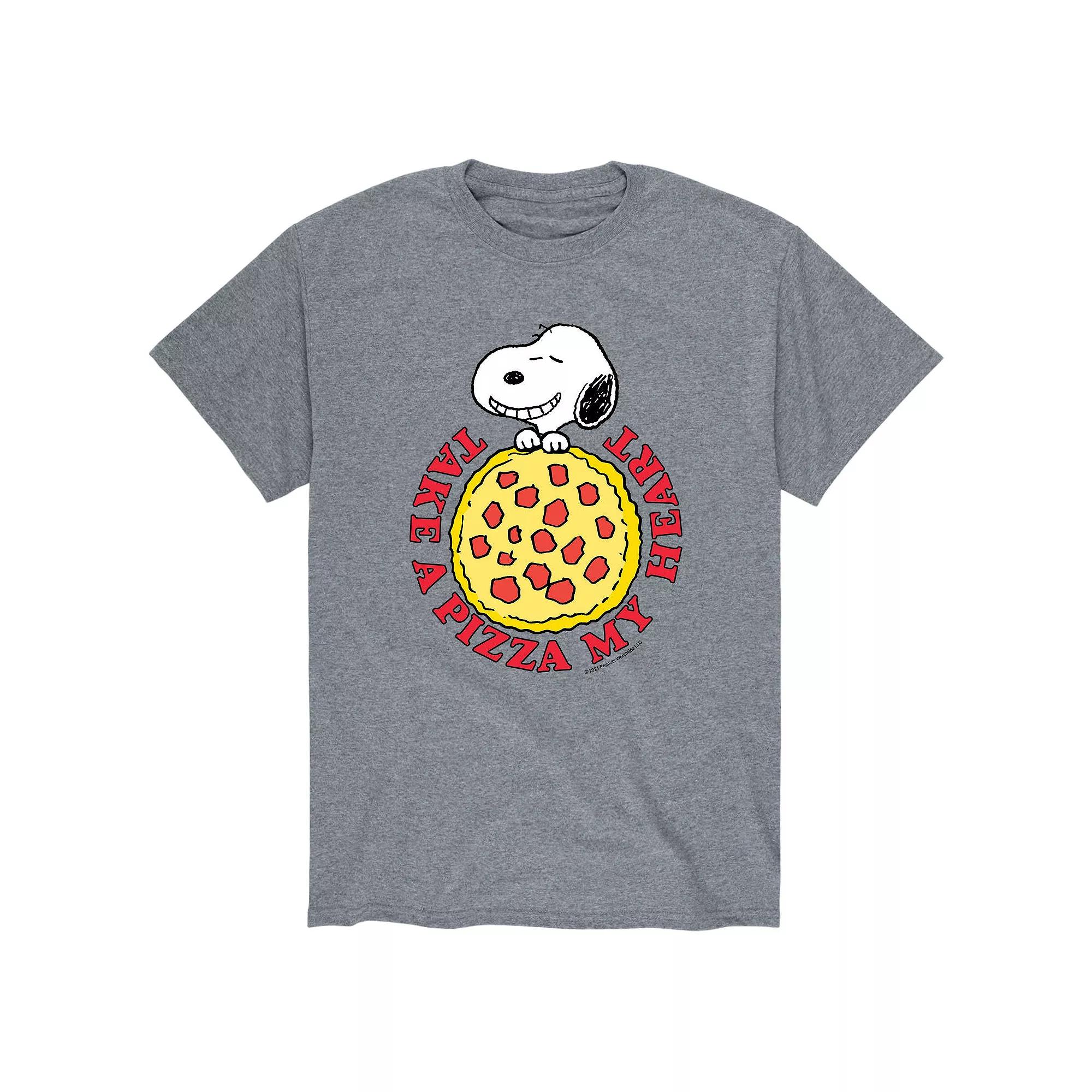 Men's Peanuts Pizza My Heart Tee,  Product Image