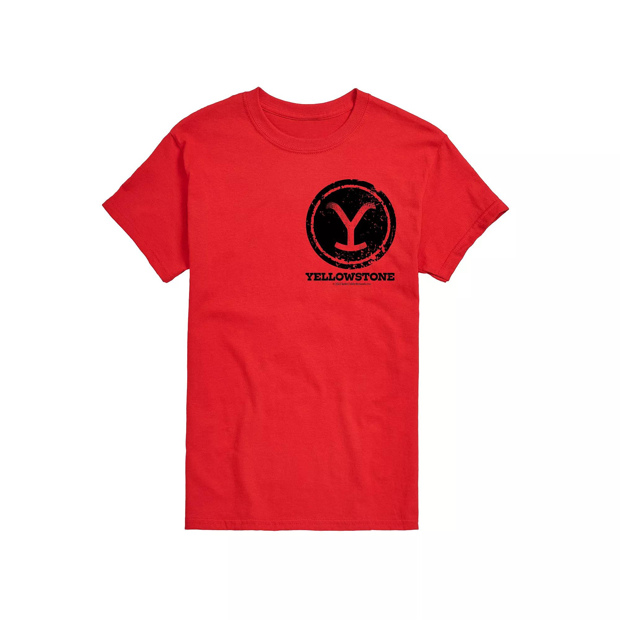 Big & Tall Yellowstone Y Brand Stamp Tee, Men's,  Product Image