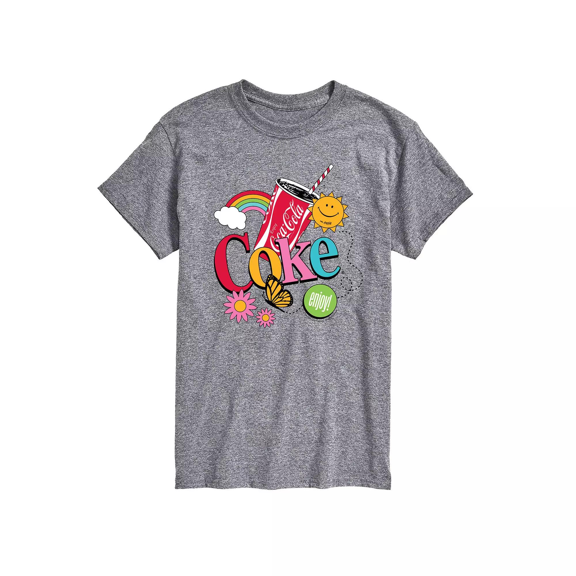 Men's Coke Colorful Collage Graphic Tee,  Product Image