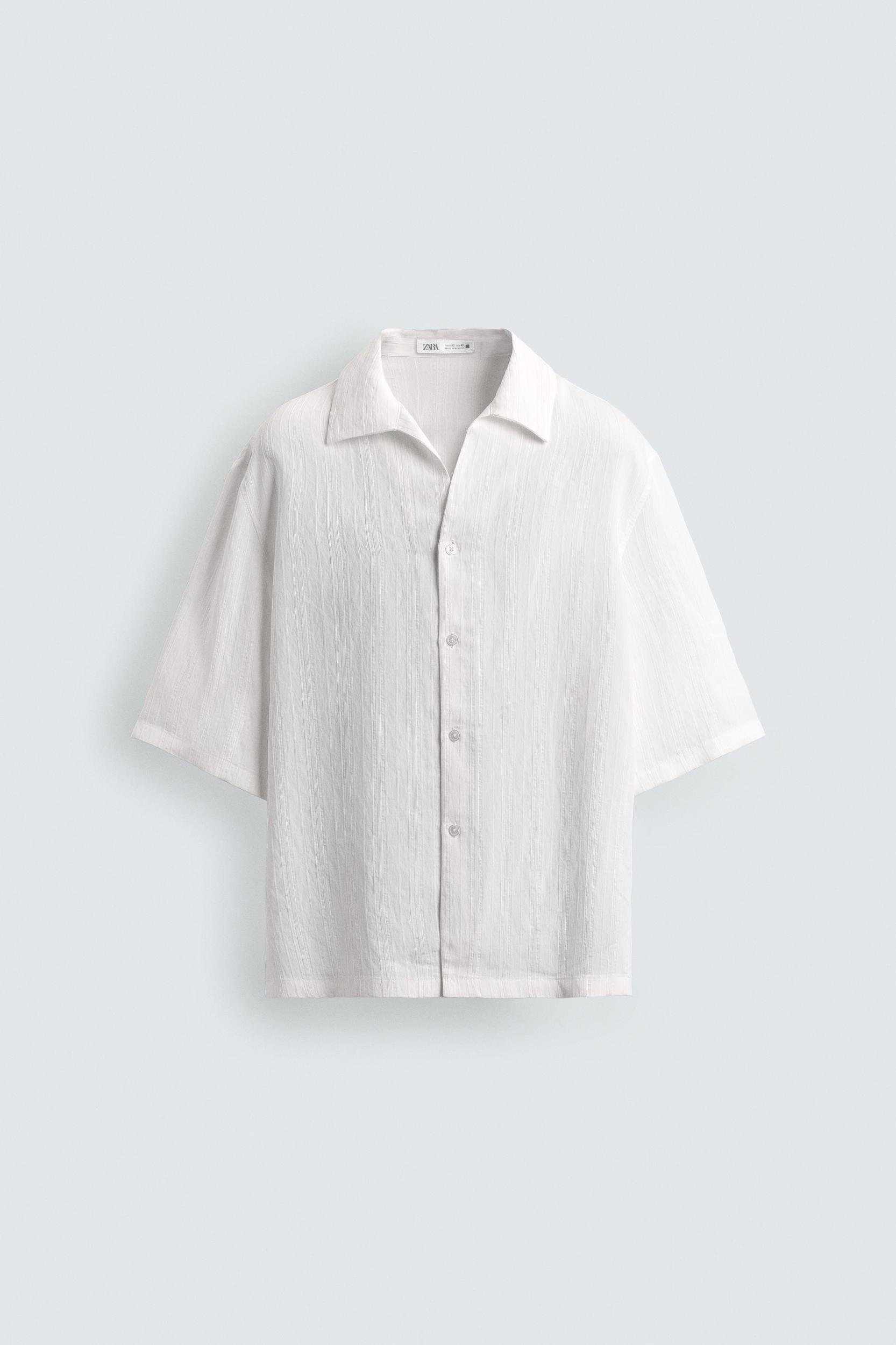 STRIPED JACQUARD BOXY FIT SHIRT Product Image