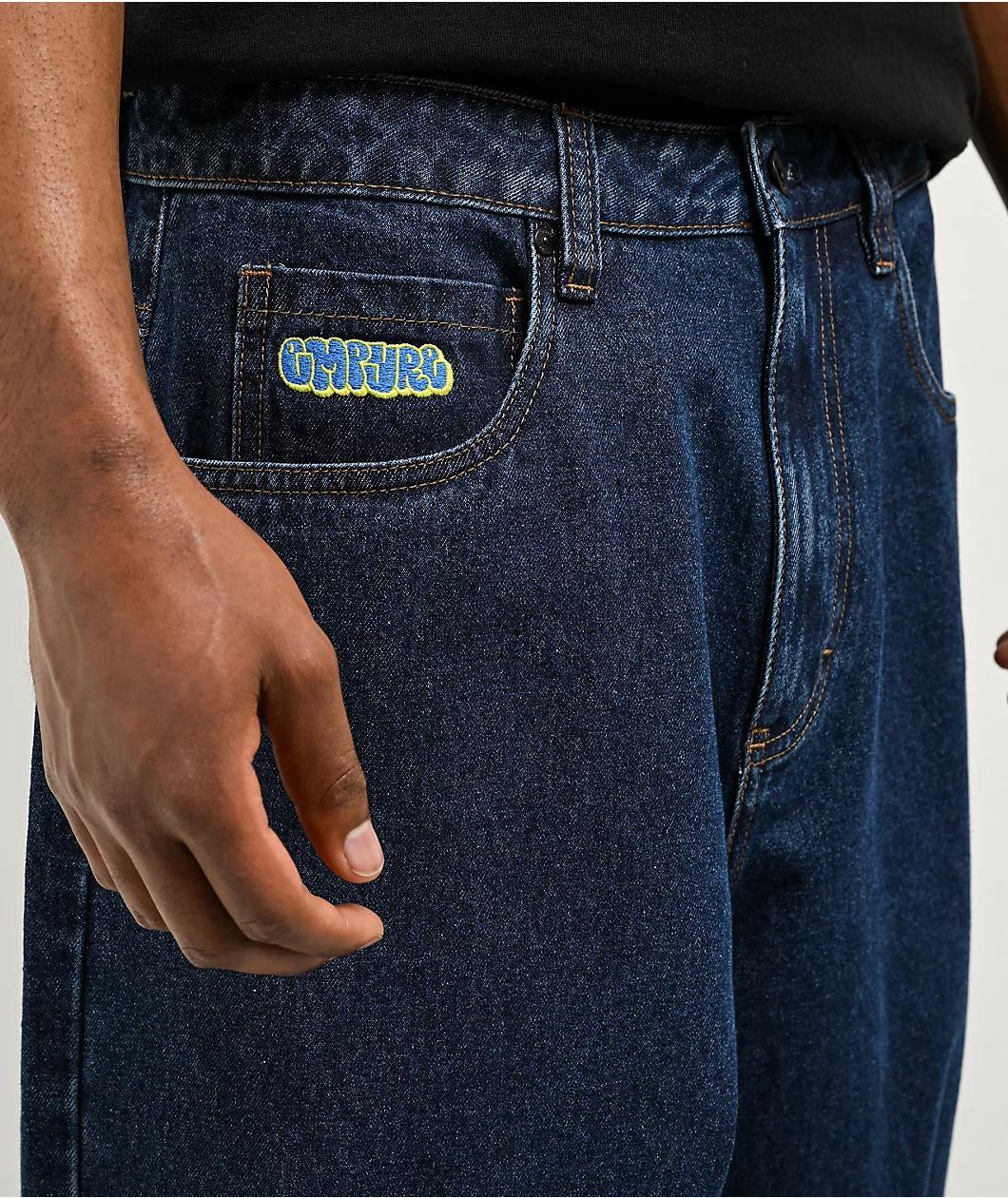 Empyre Ultra Wide Evening Dark Blue Skate Jeans Product Image