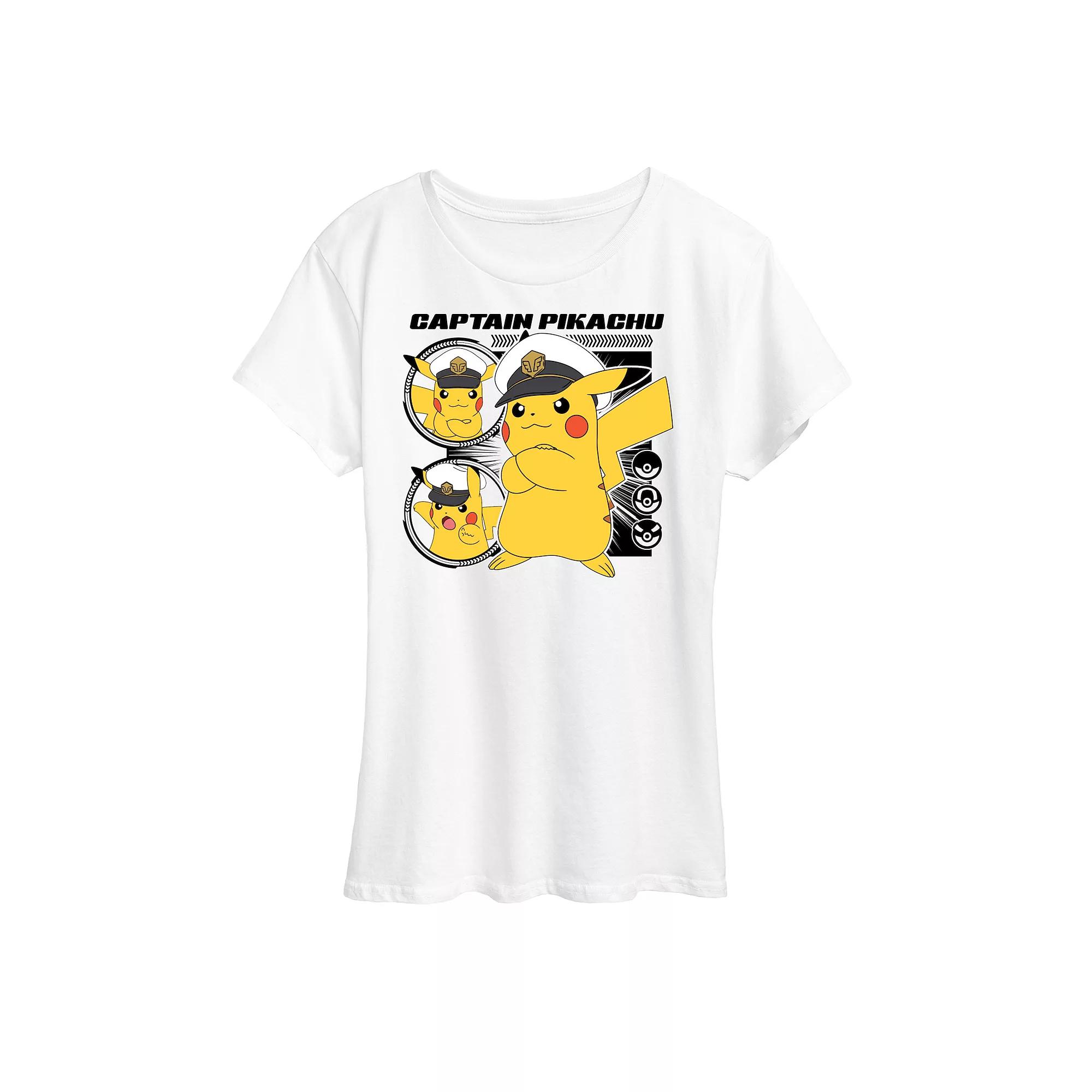 Women's Pokemon Captain Pikachu Graphic Tee,  Product Image