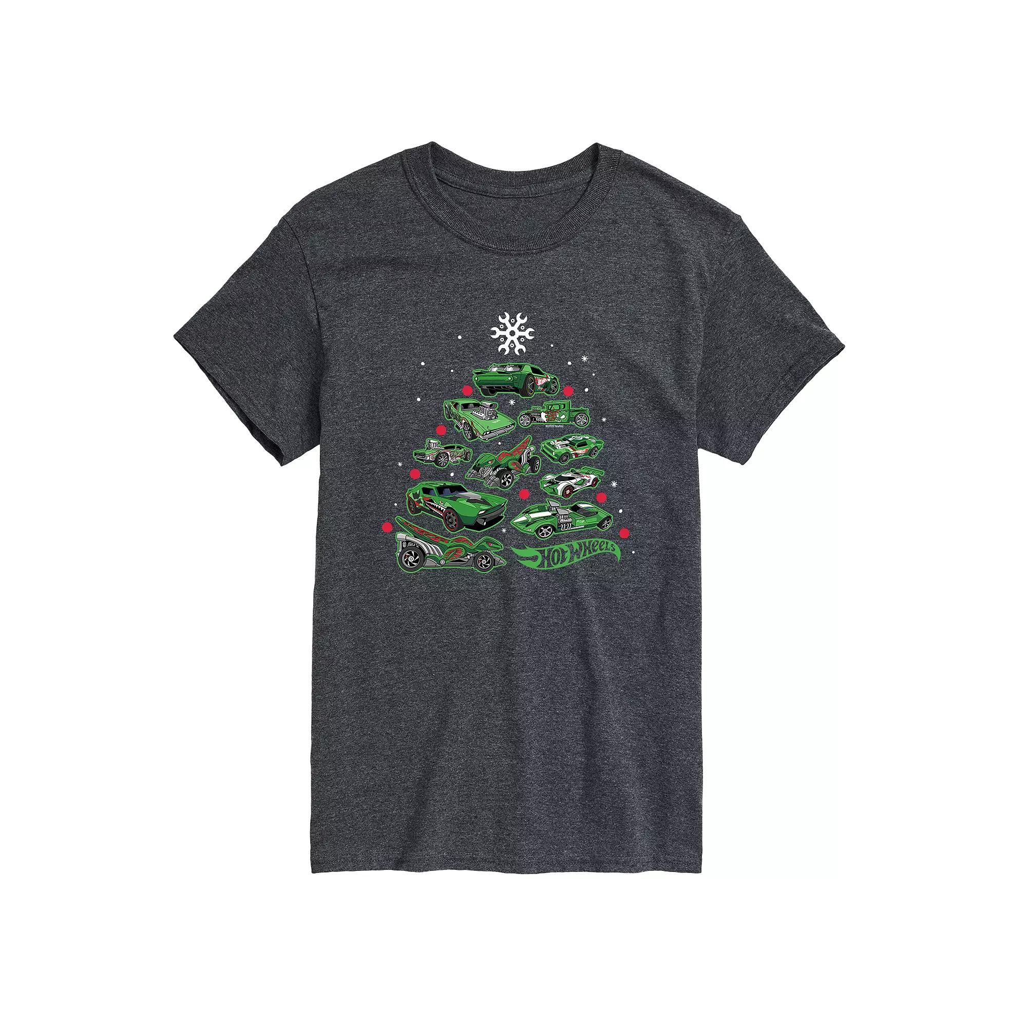 Men's Hot Wheels Car Christmas Tree Tee,  Product Image