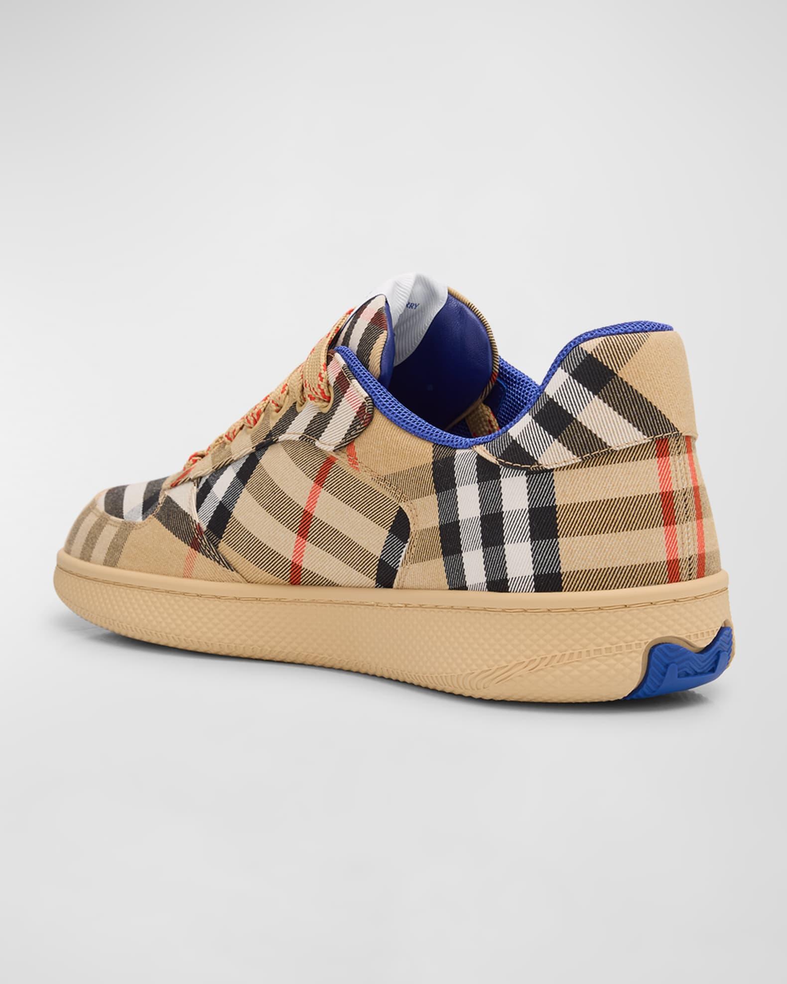 Men's Check Low-Top Sneakers Product Image