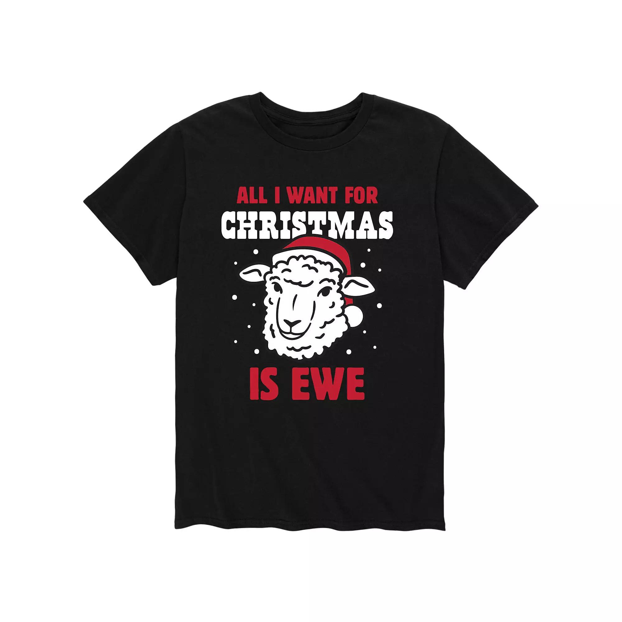 Men's Want For Christmas Is Ewe Tee,  Product Image