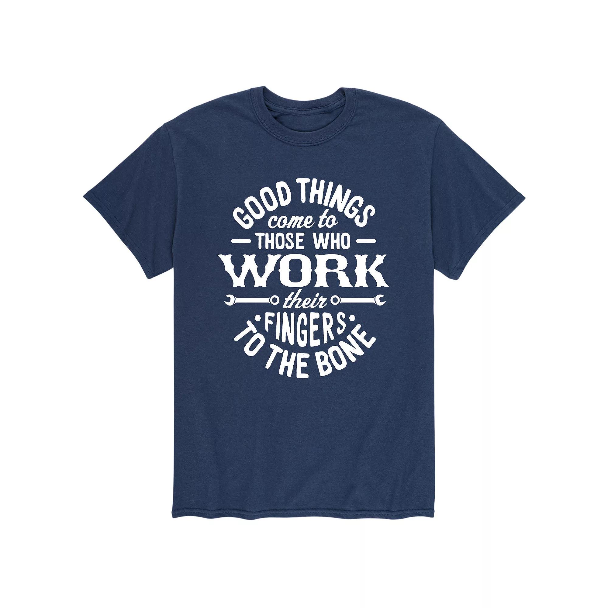 Men's Good Things Come Work Fingers Tee,  Product Image