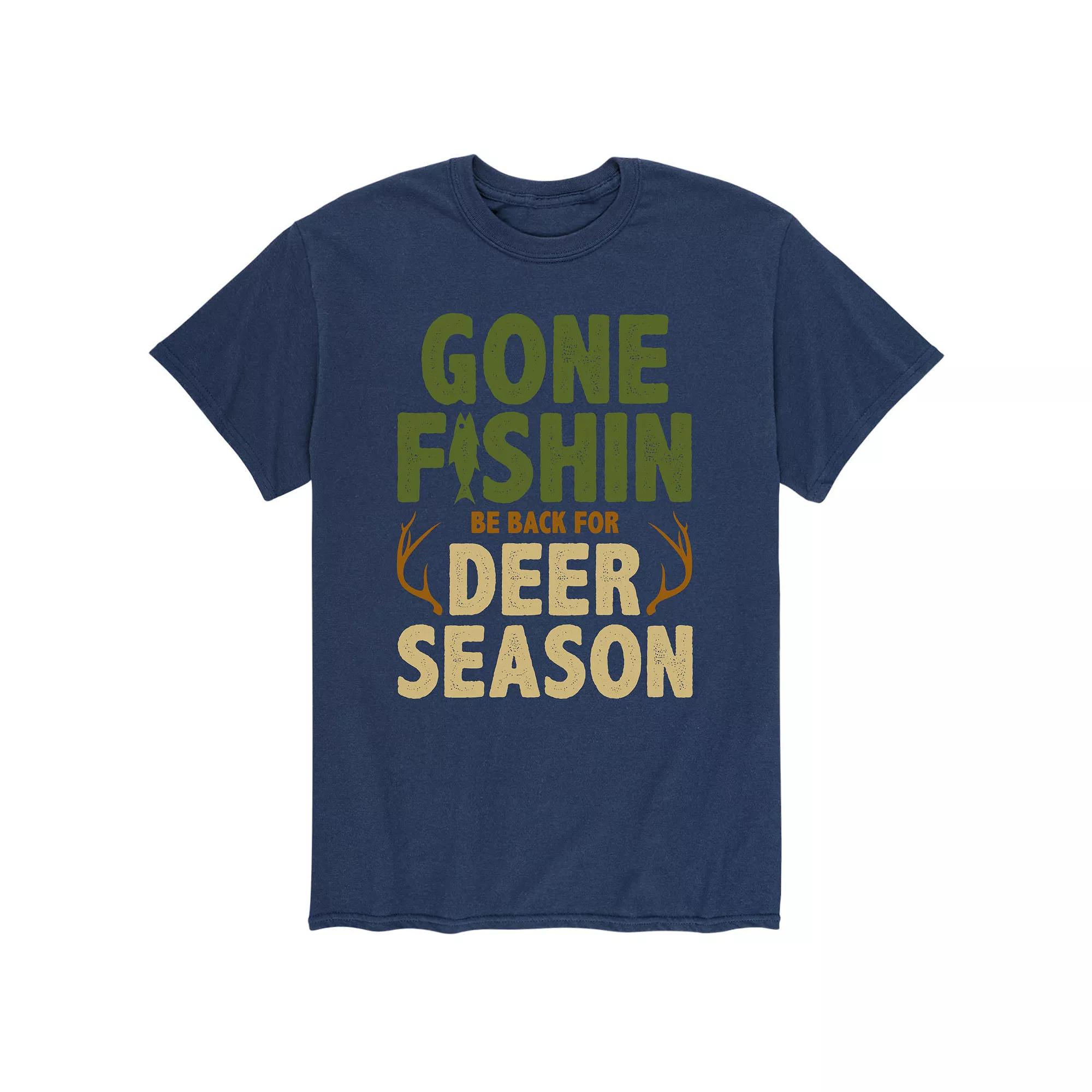 Men's "Gone Fishin Be Back For Deer Season" Tee,  Product Image