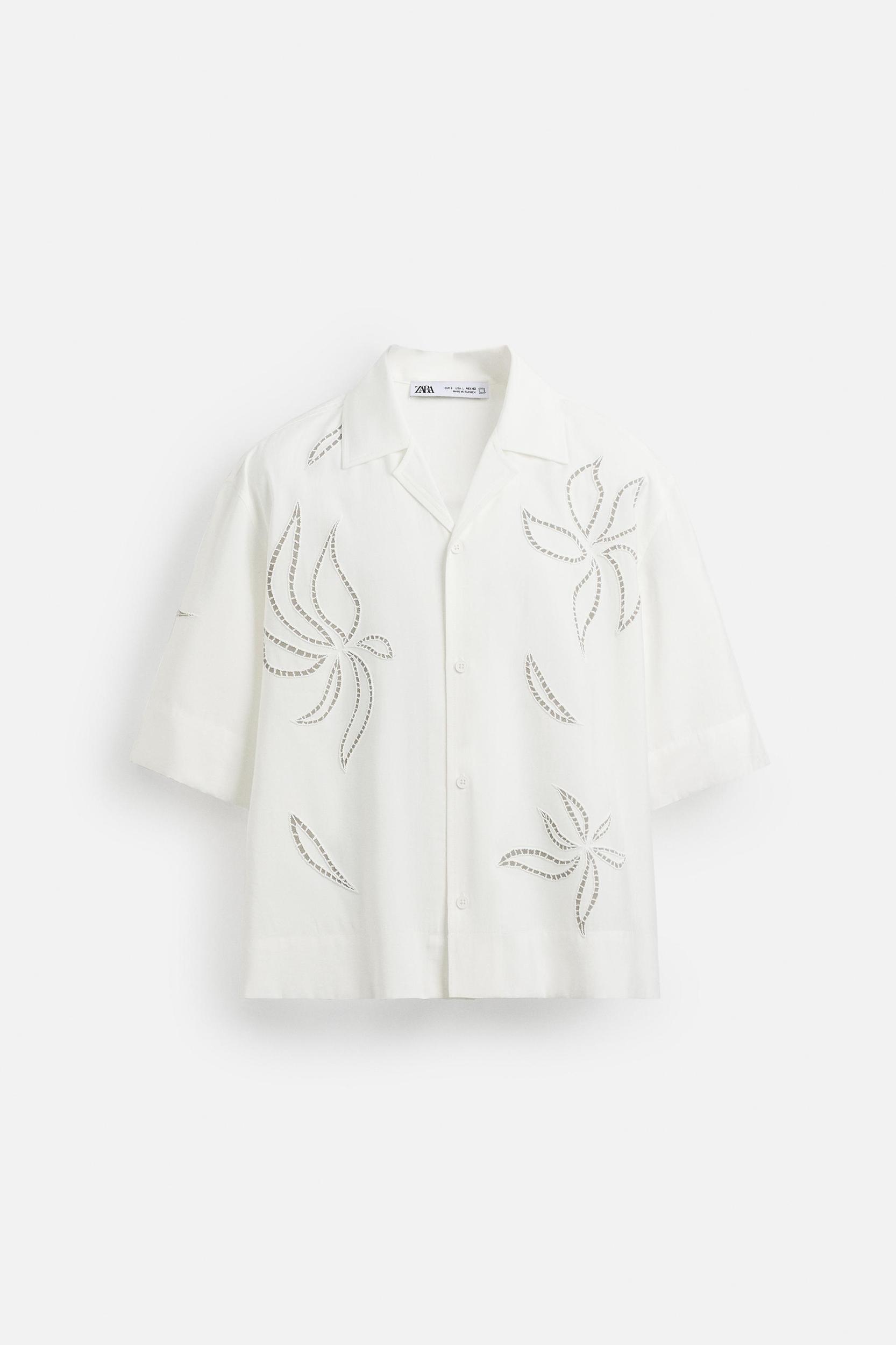 LACE EMBROIDERED SHIRT Product Image