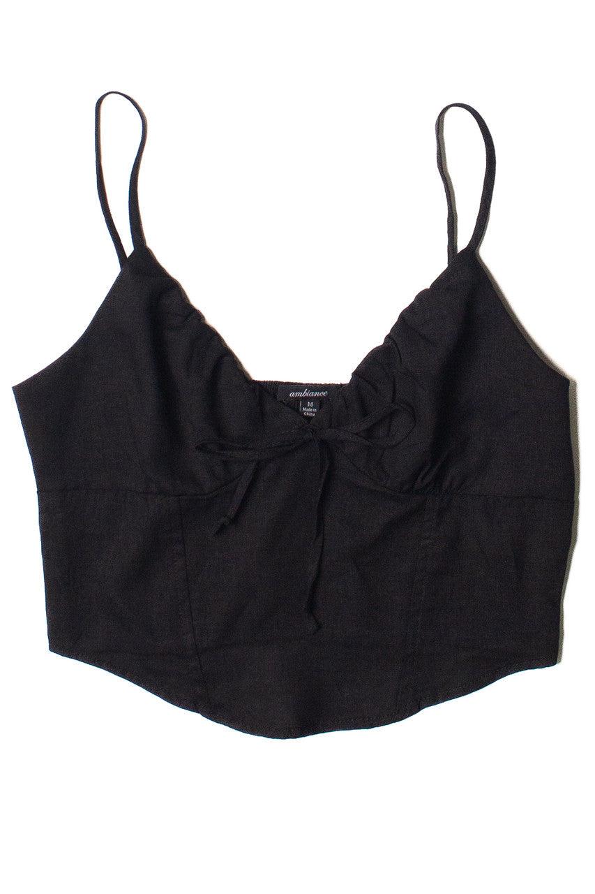 Tie Front Linen Tank Top Product Image